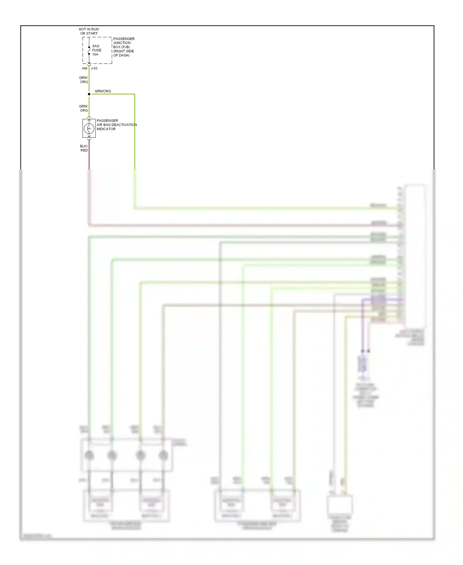 Wiring diagram driver-side side air bag module for Mazda 3 BK facelift (2006-2009) (2 of 2)