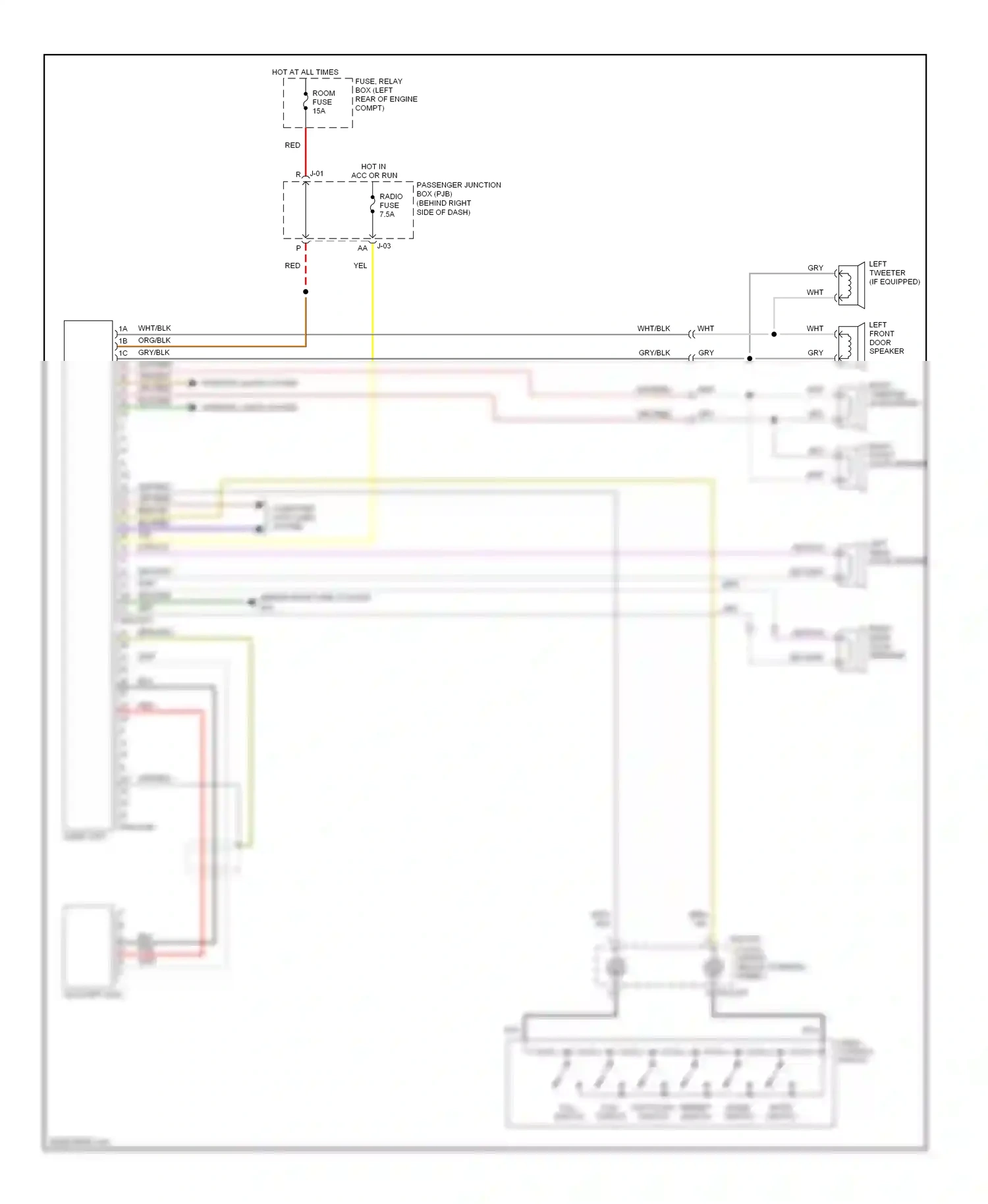 Wiring diagram gry/red for Mazda 3 BK facelift (2006-2009) (13 of 28)