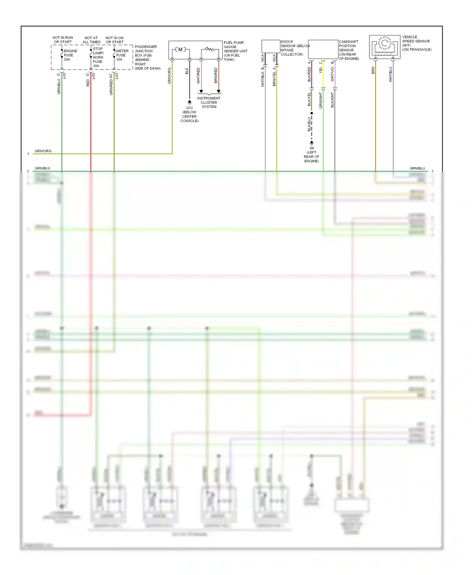 Wiring diagram hot in run or start for Mazda 3 BK facelift (2006-2009) (9 of 20)