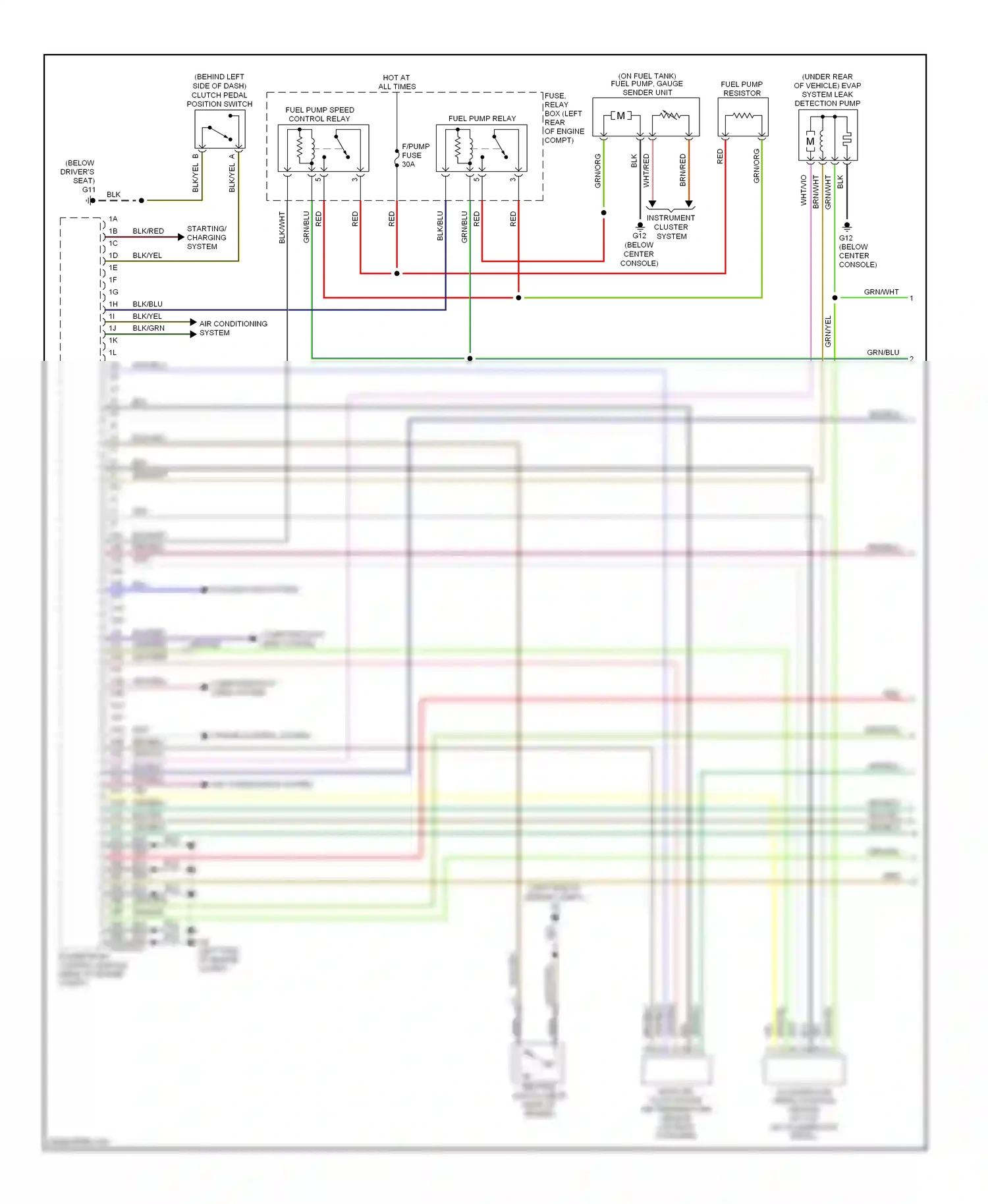 Wiring diagram instrument cluster system for Mazda 3 BK facelift (2006-2009) (8 of 8)