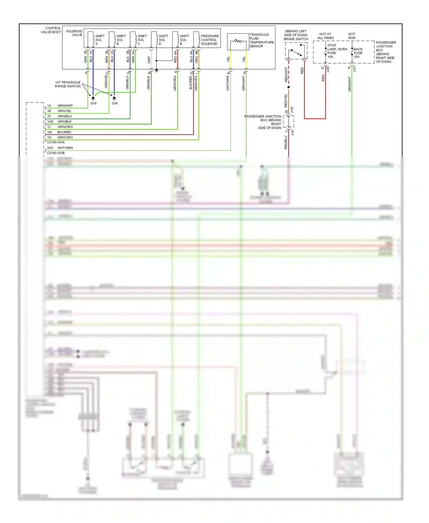 Wiring diagram j-01 for Mazda 3 BK facelift (2006-2009) (32 of 40)
