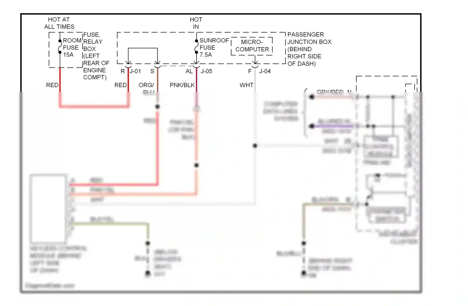 Wiring diagram j-04 for Mazda 3 BK facelift (2006-2009) (10 of 10)