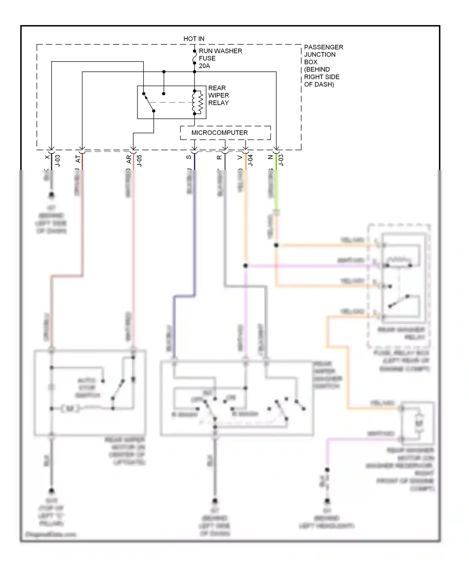 Wiring diagram j-05 for Mazda 3 BK facelift (2006-2009) (21 of 21)