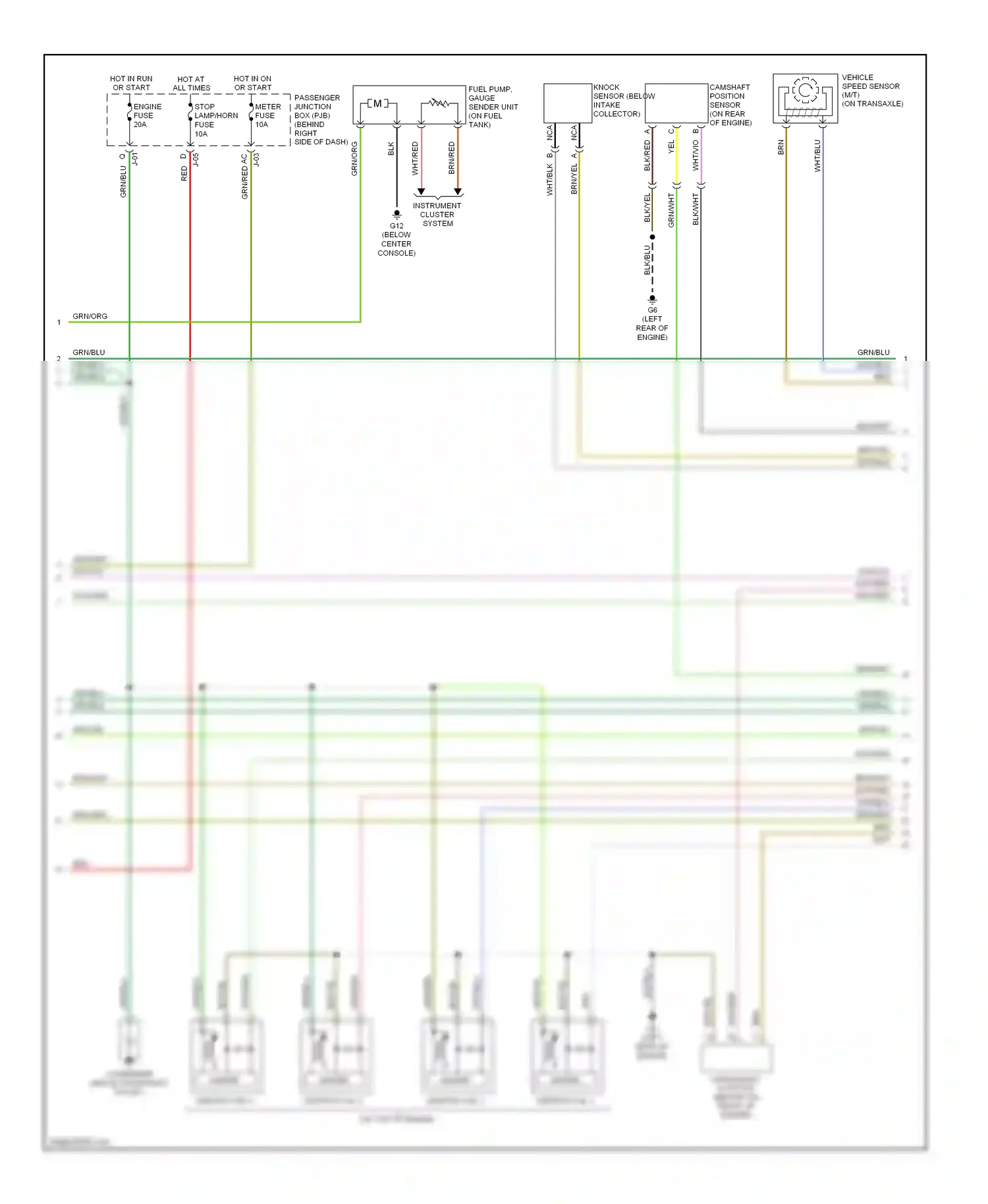 Wiring diagram meter fuse for Mazda 3 BK facelift (2006-2009) (10 of 17)
