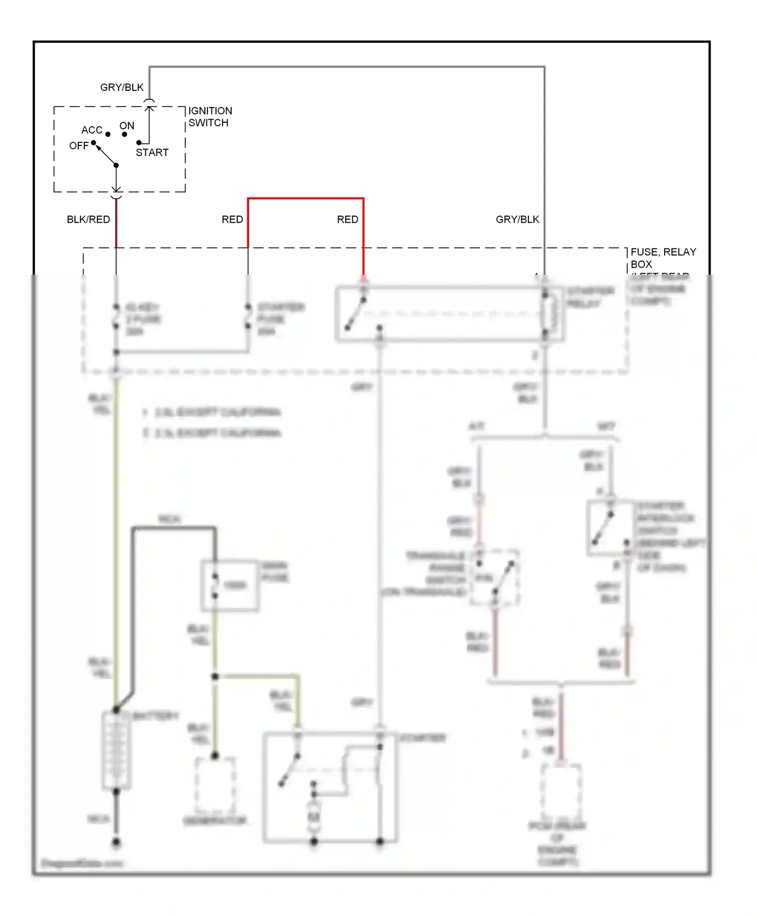 Wiring diagram red for Mazda 3 BK facelift (2006-2009) (58 of 65)