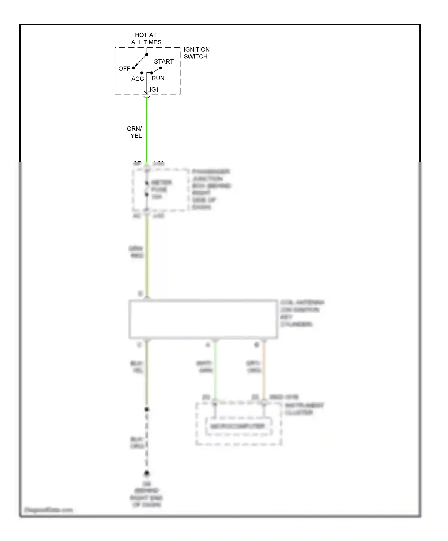 Wiring diagram run for Mazda 3 BK facelift (2006-2009) (6 of 7)