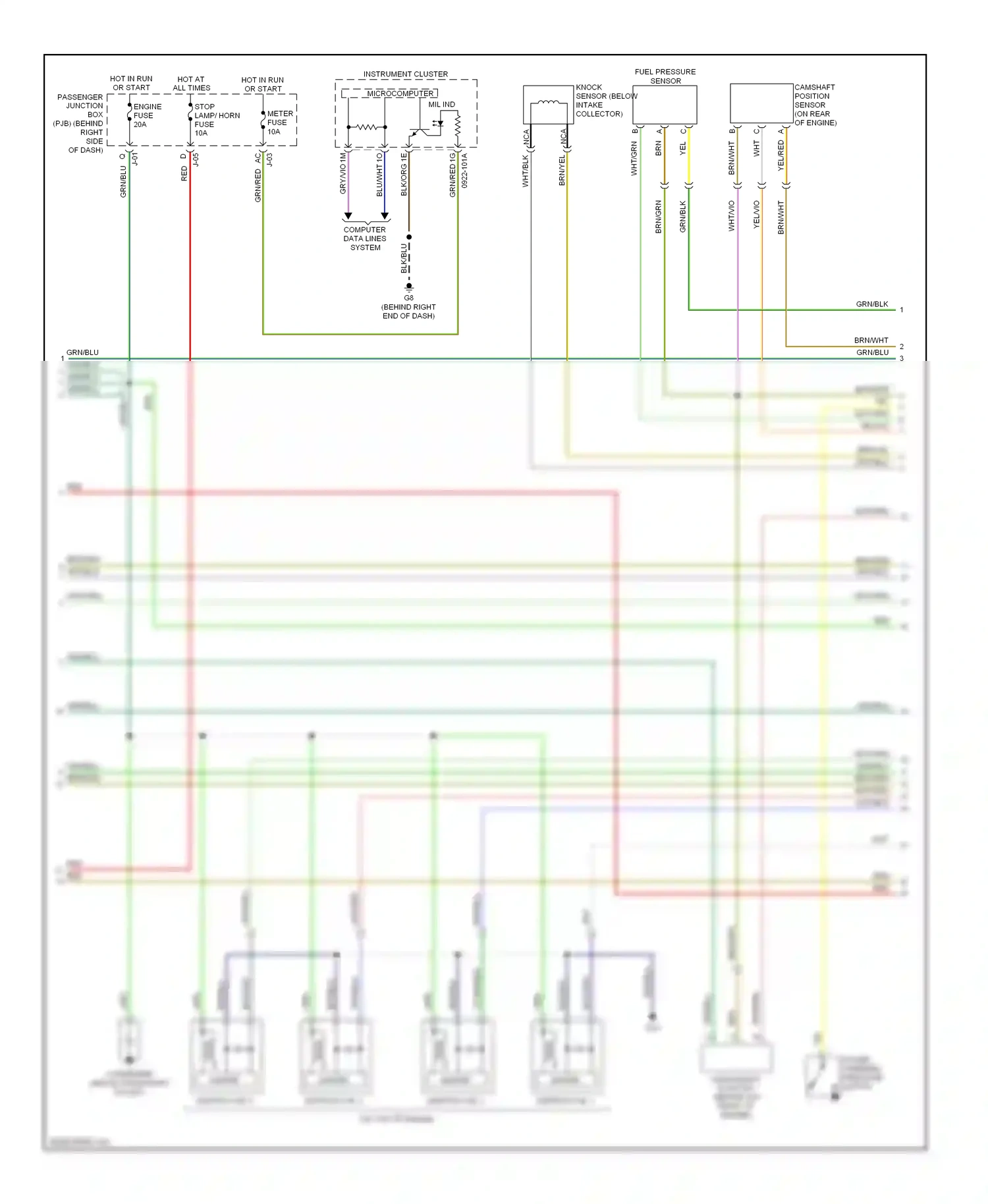 Wiring diagram wht/red for Mazda 3 BK facelift (2006-2009) (29 of 38)