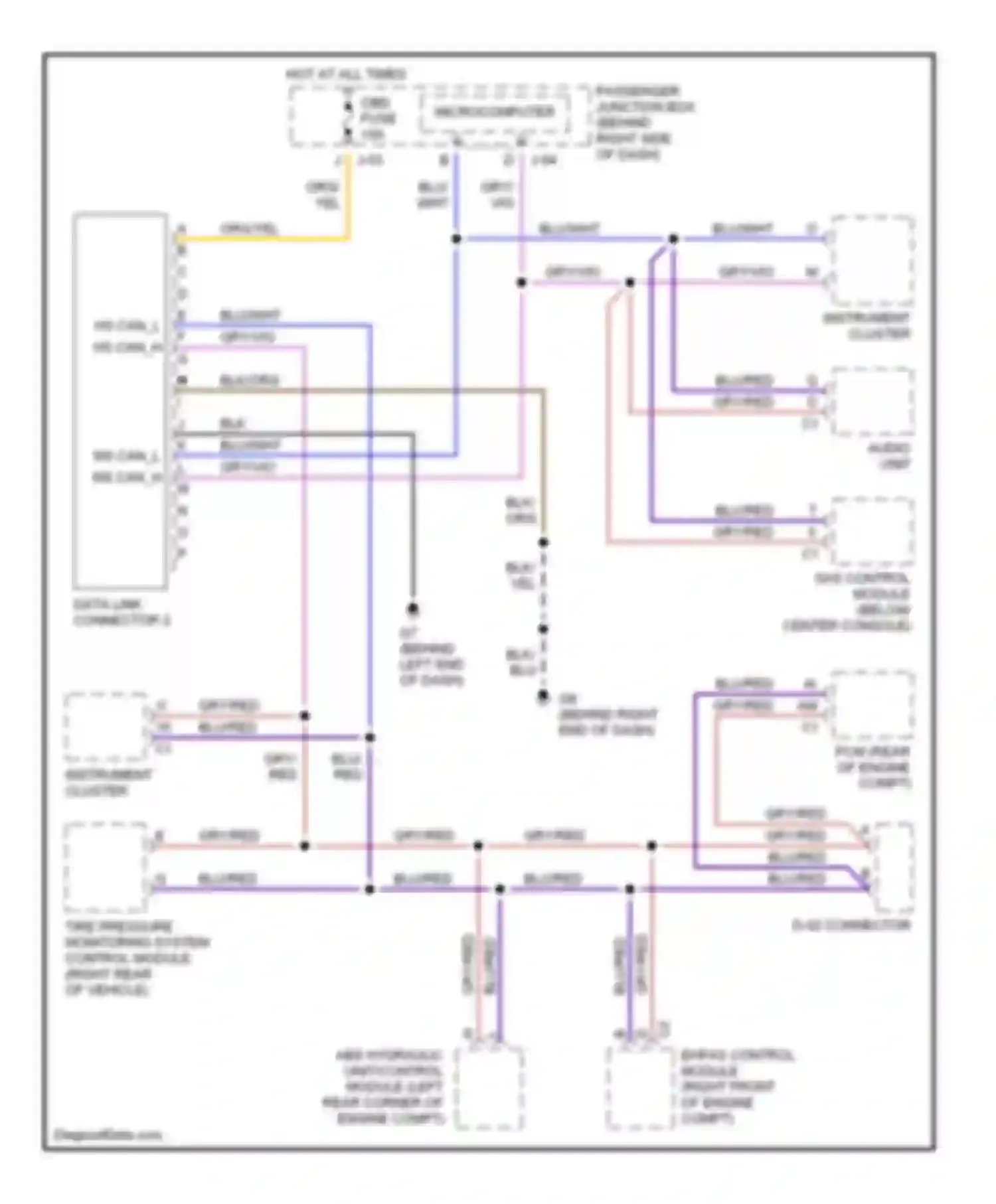 3 Mazda BK (2003-2006): Computer data lines circuit