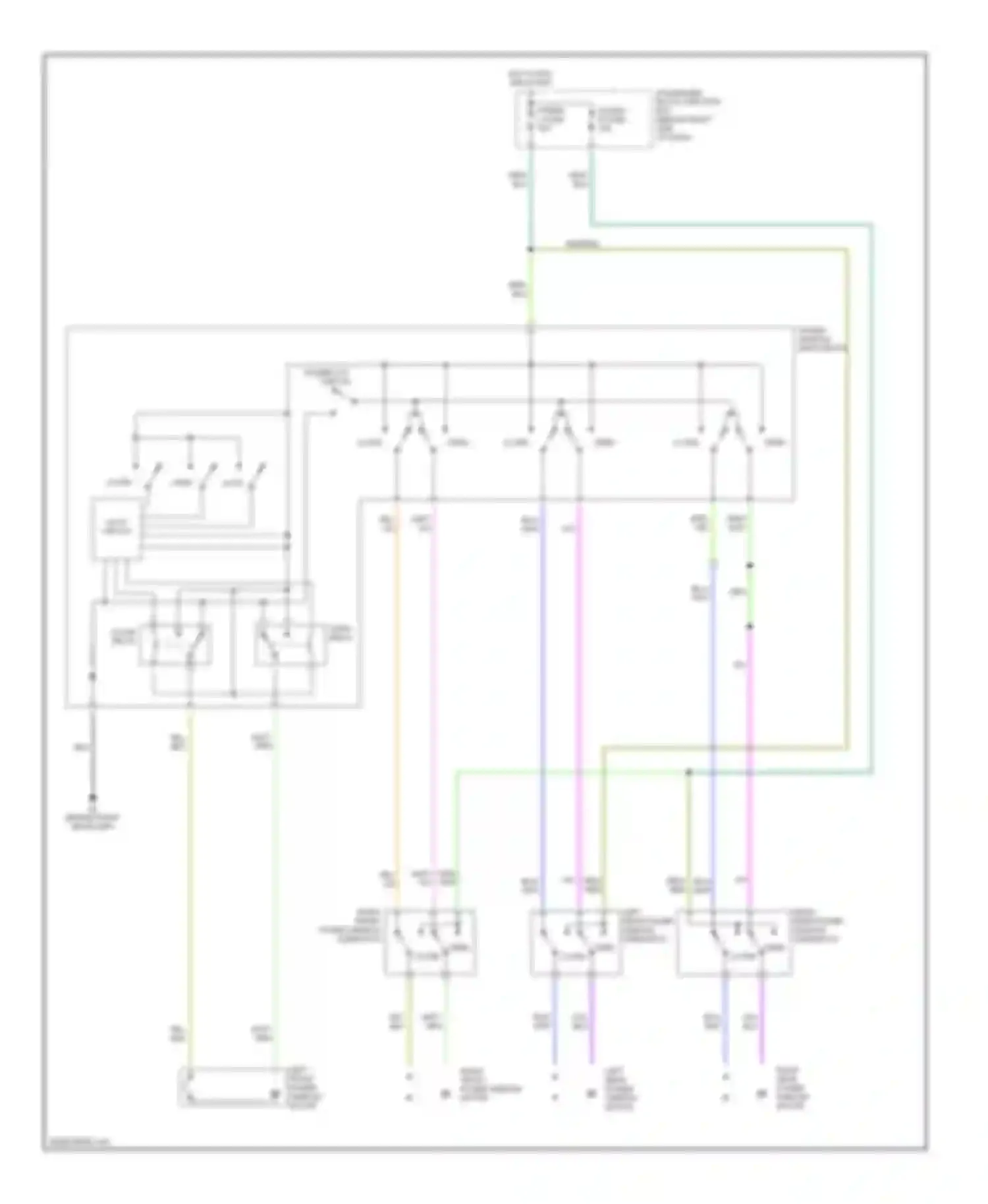 3 Mazda BK (2003-2006): Power windows circuit