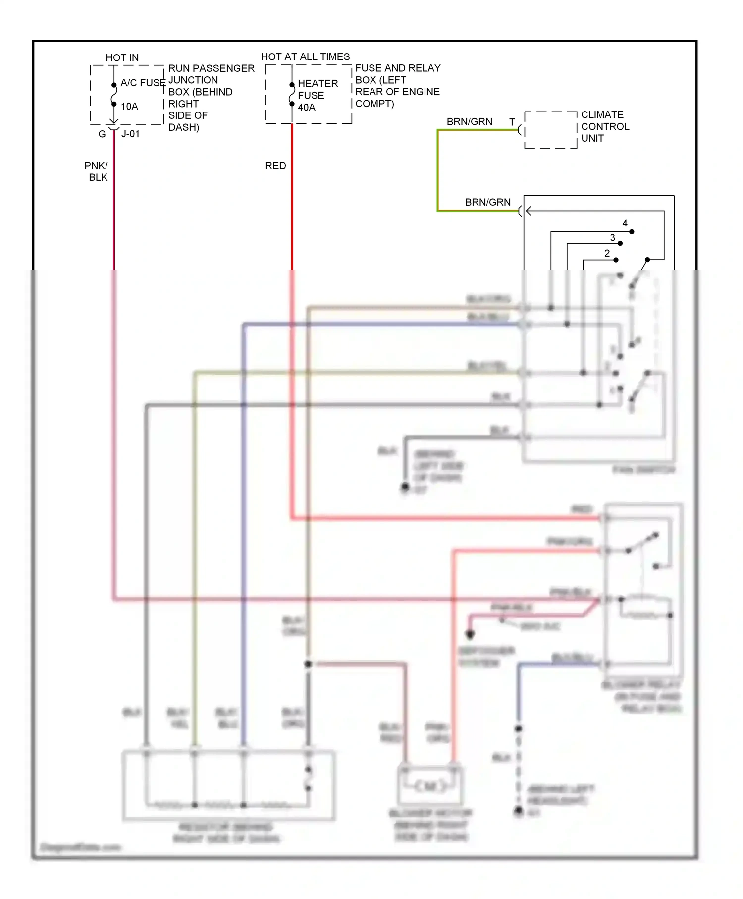 Mazda 3 BK (2003-2006) (behind left headlight) wiring diagram  (8 of 10)