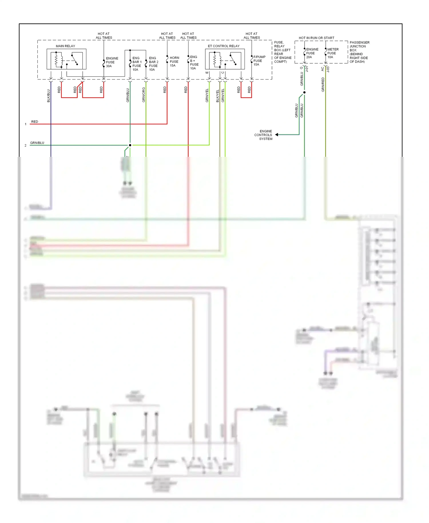 Wiring diagram blu/red for Mazda 3 BK (2003-2006) (12 of 21)