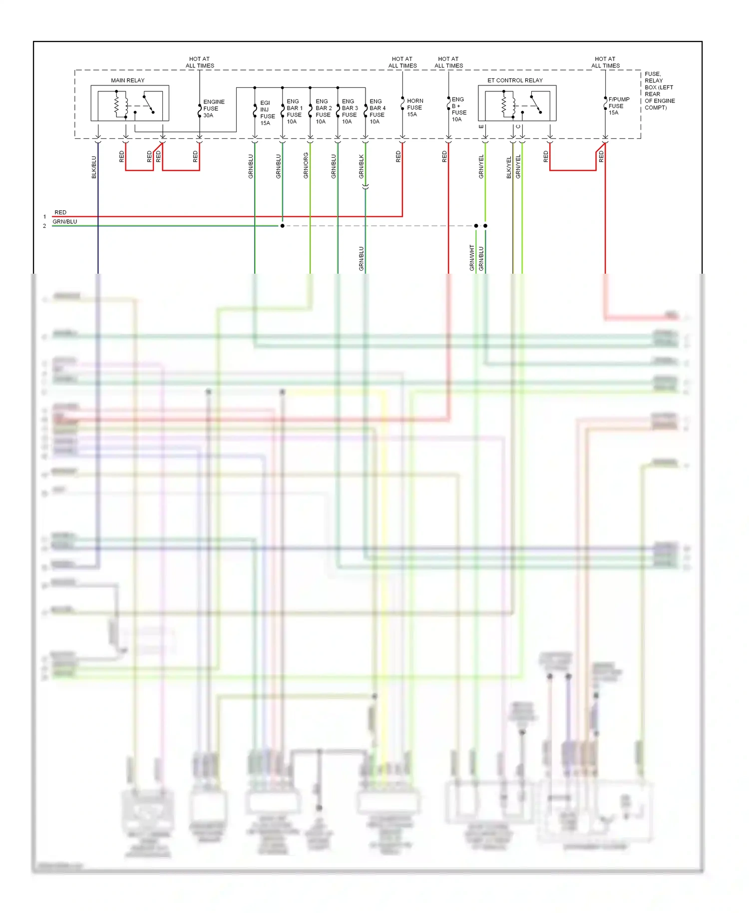 Wiring diagram instrument cluster for Mazda 3 BK (2003-2006) (7 of 14)
