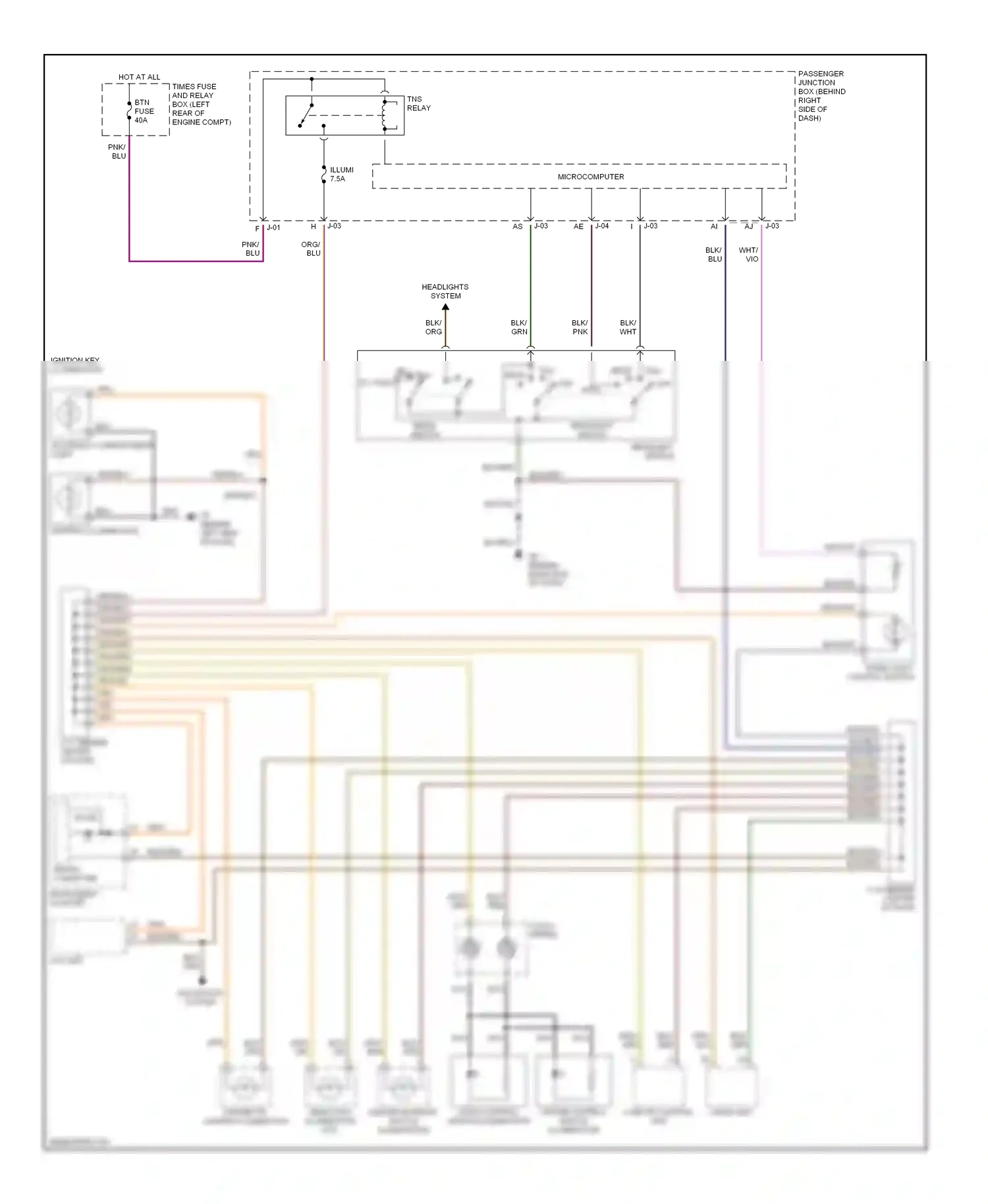 Wiring diagram j-03 as for Mazda 3 BK (2003-2006) (2 of 2)