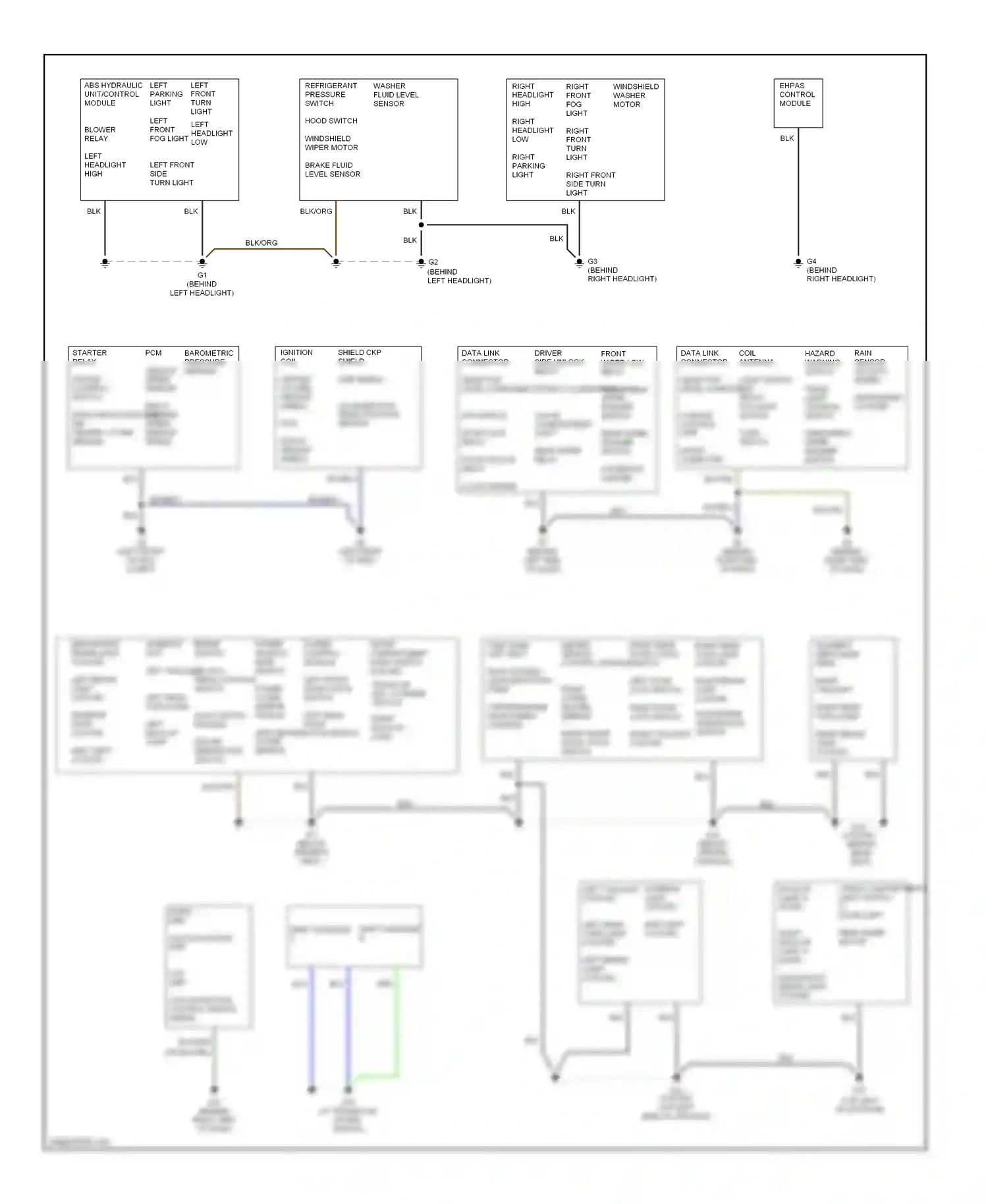 Mazda 3 BK (2003-2006) left headlight (low) wiring diagram  (1 of 1)