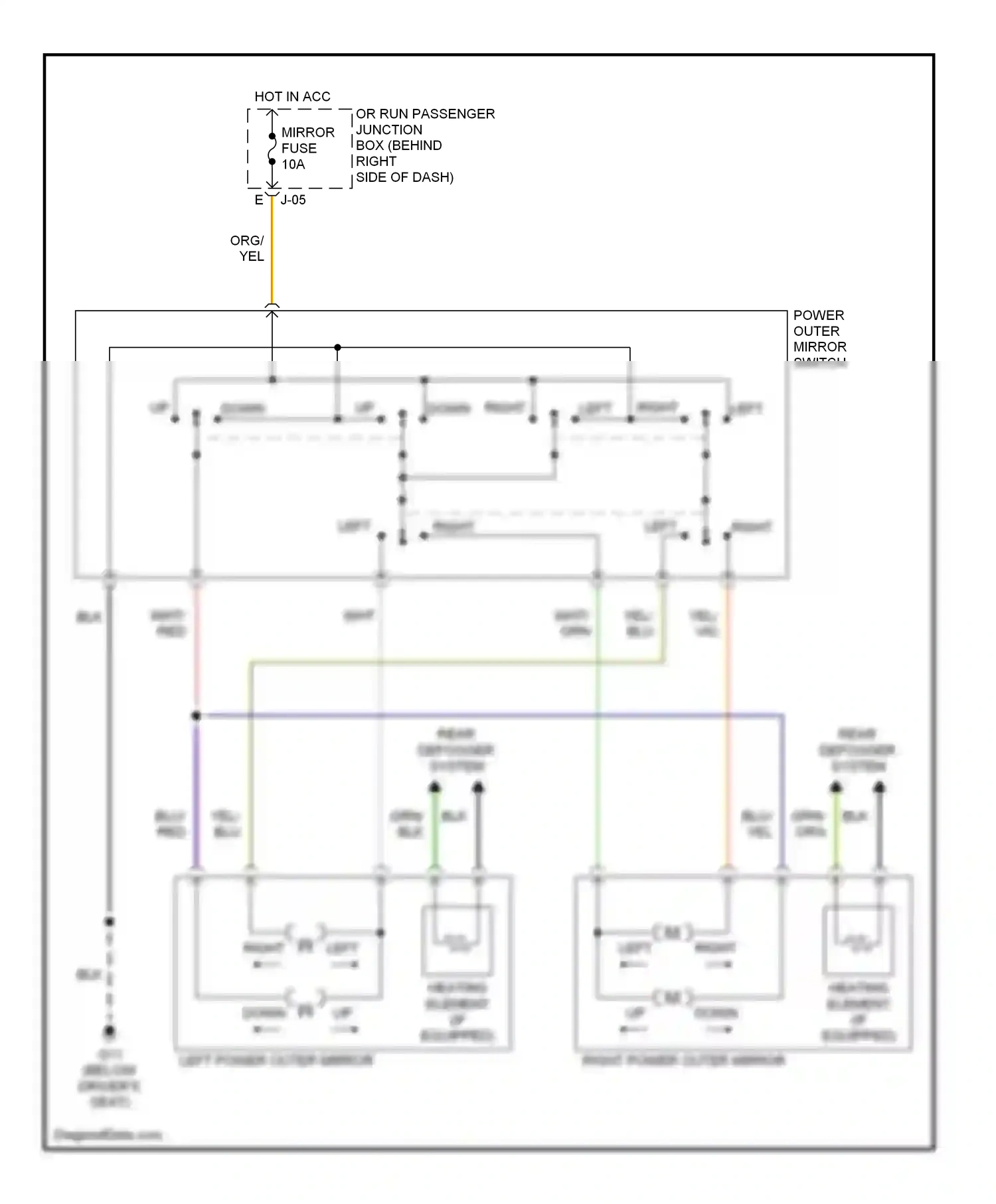 Wiring diagram right left for Mazda 3 BK (2003-2006) (1 of 1)