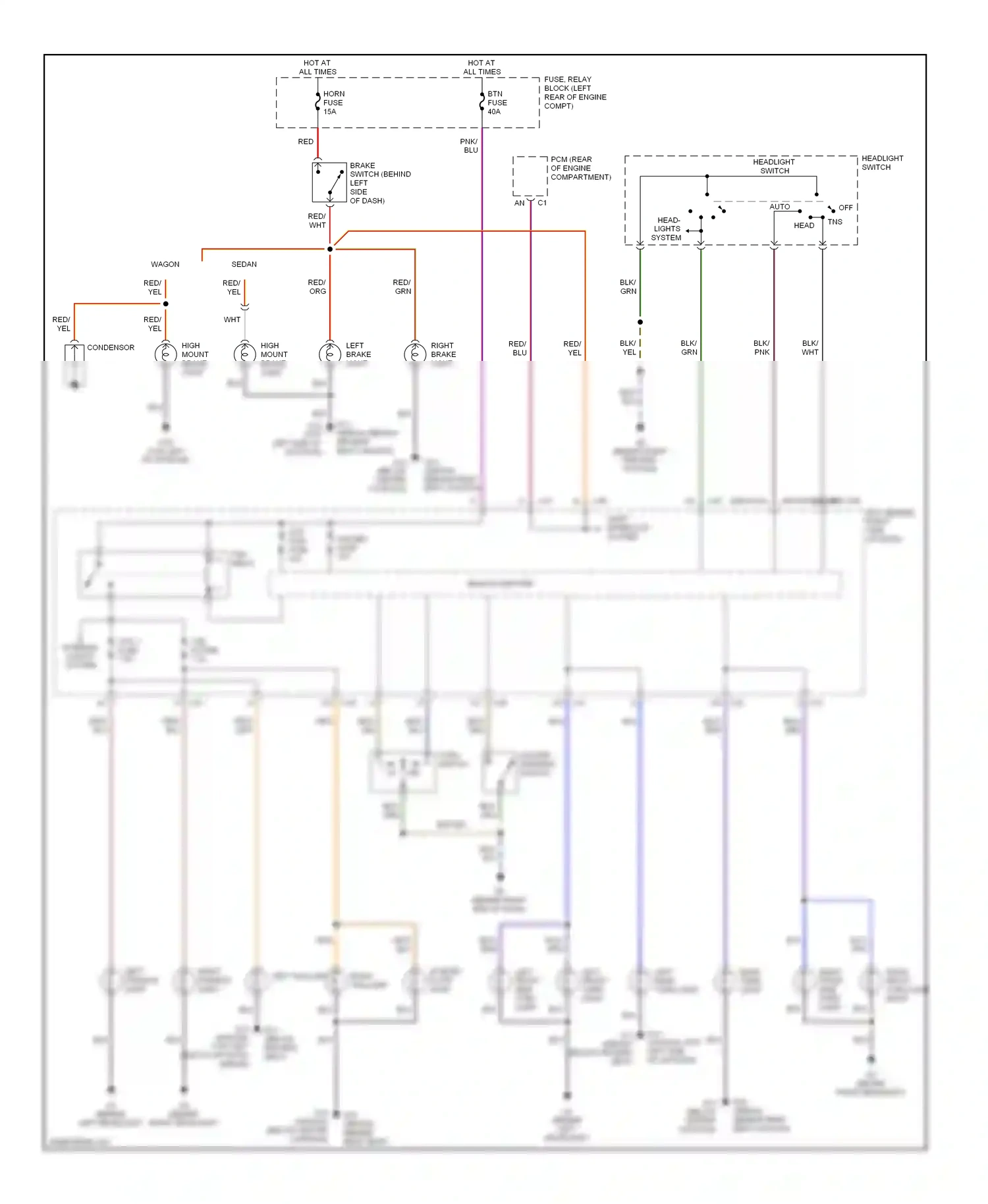 Mazda 3 BK (2003-2006) wagon wiring diagram  (2 of 2)