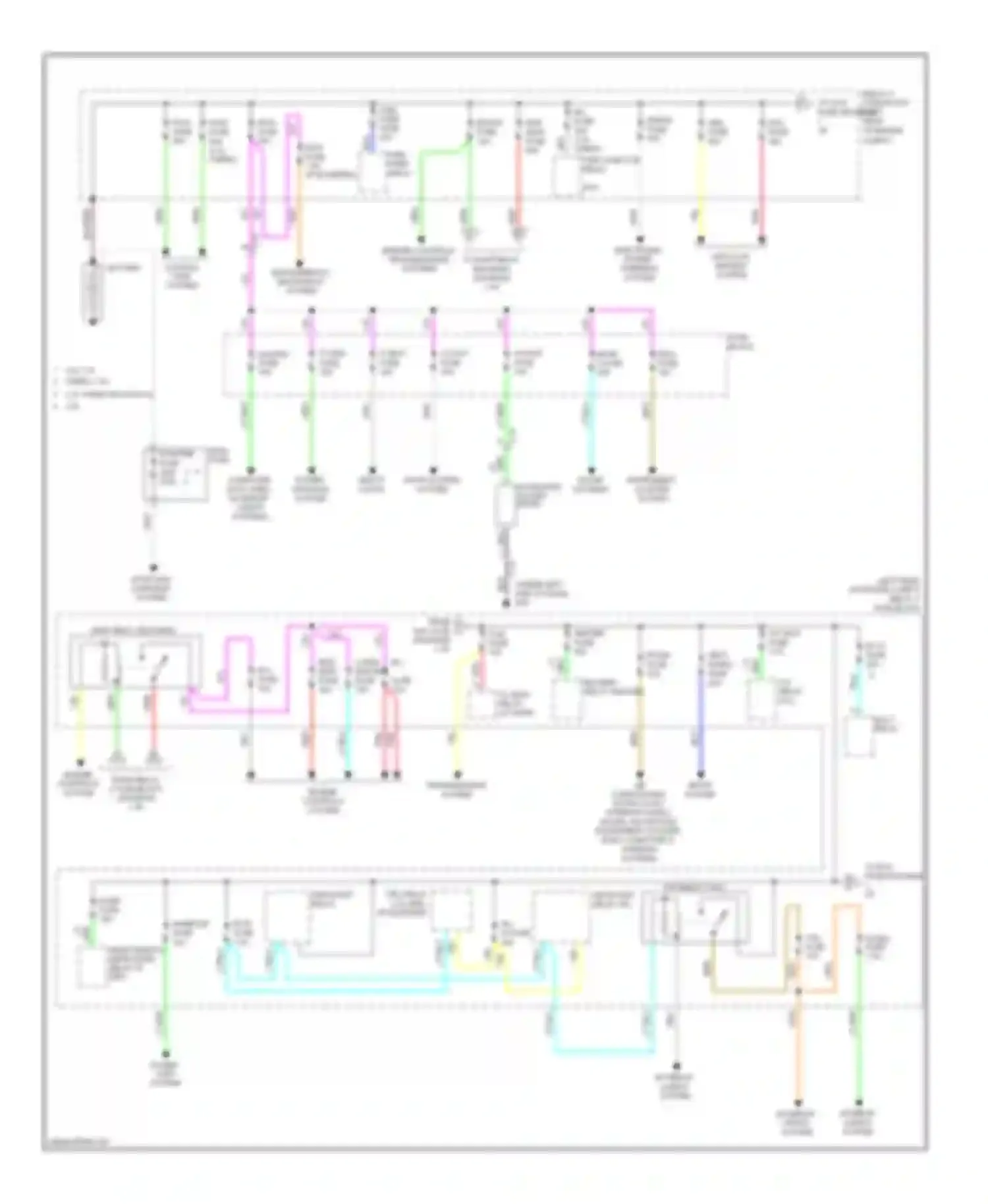 3 Mazda BL facelift (2011-2013): Power distribution circuit, without advanced keyless entry & start system (1 of 2)