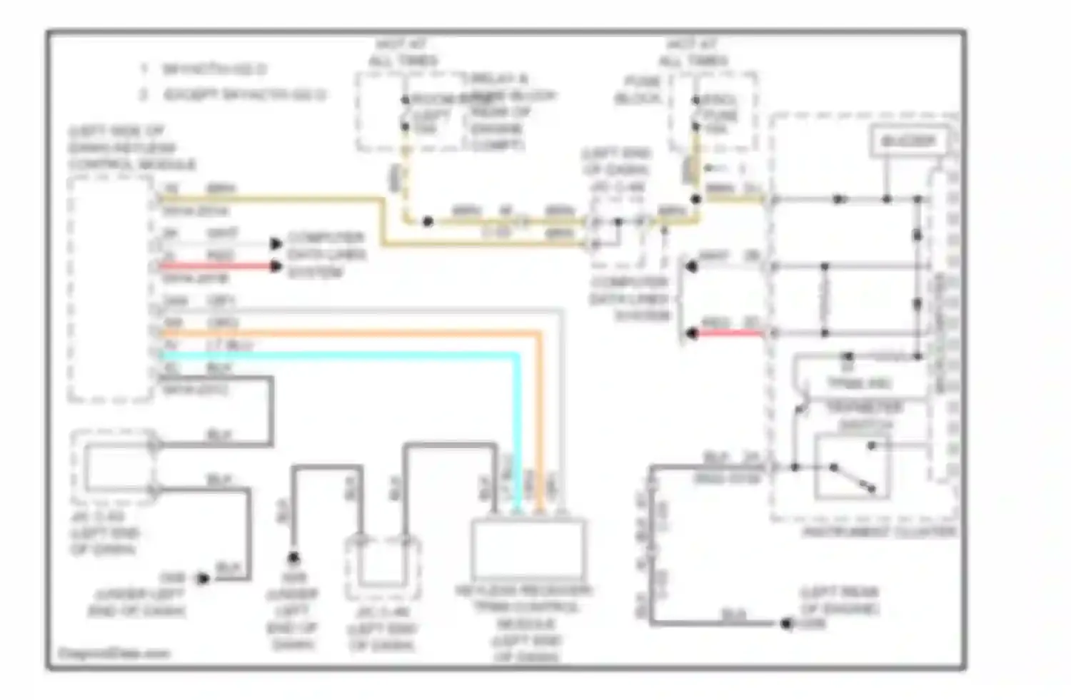 3 Mazda BL facelift (2011-2013): Tire pressure monitoring circuit, with advanced keyless entry & start system