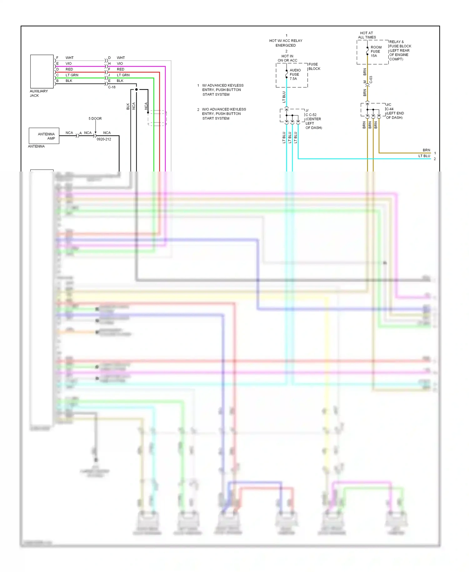 Wiring diagram antenna amp for Mazda 3 BL facelift (2011-2013) (1 of 4)