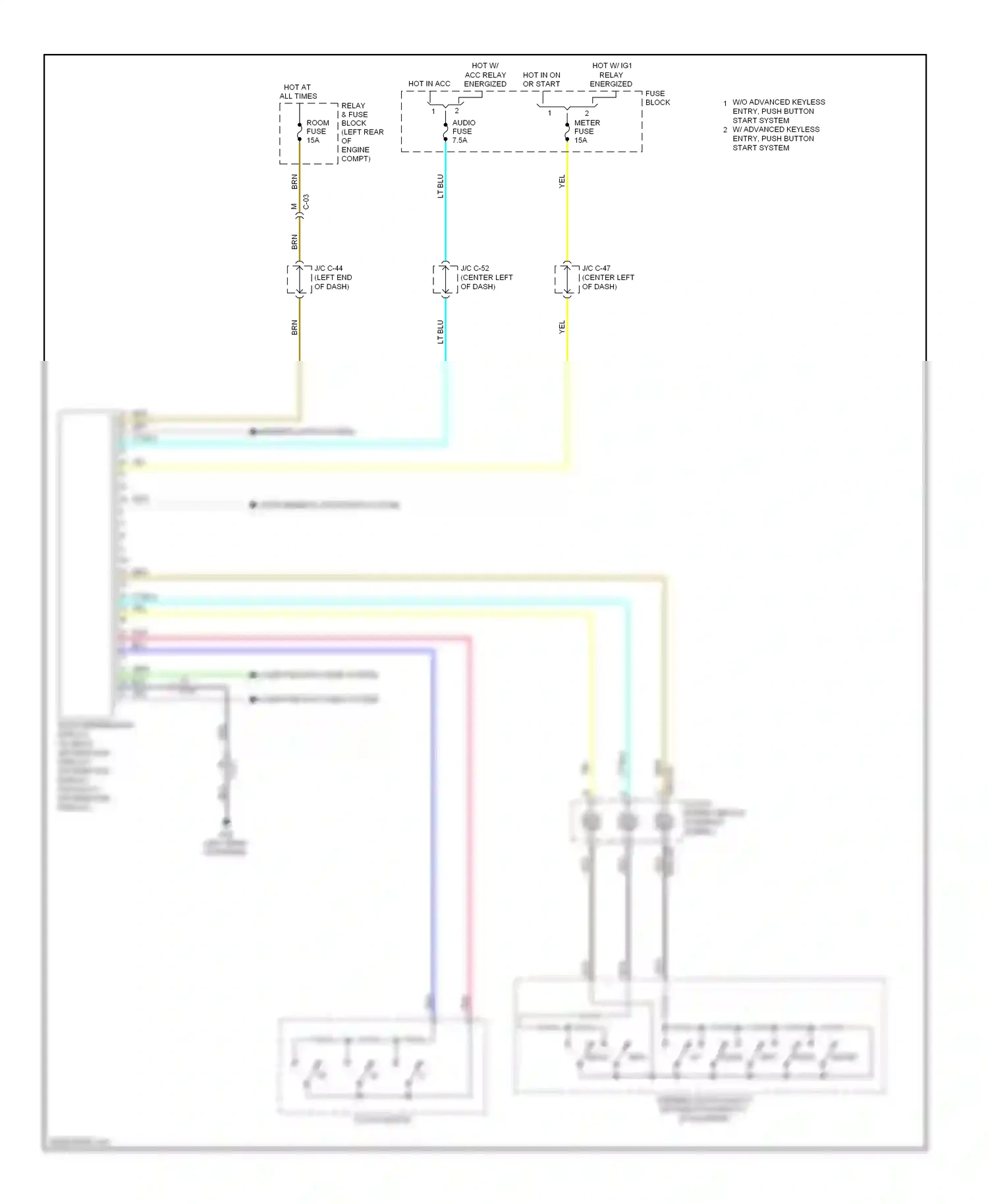Mazda 3 BL facelift (2011-2013) back wiring diagram  (1 of 6)