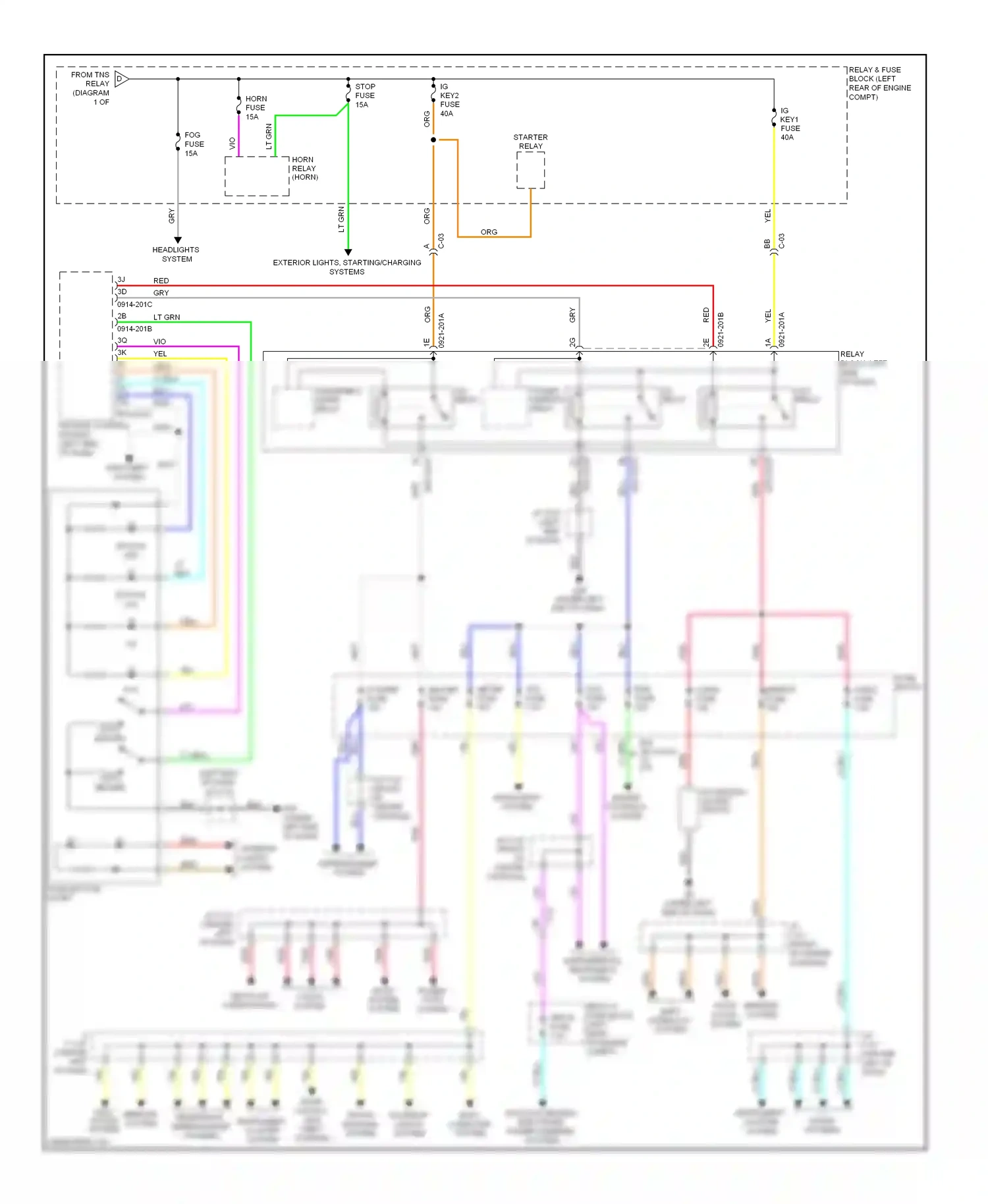 Wiring diagram body computer system for Mazda 3 BL facelift (2011-2013) (2 of 3)