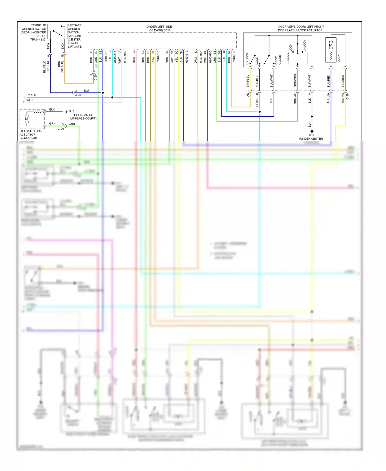 Wiring diagram c-40 for Mazda 3 BL facelift (2011-2013) (2 of 4)