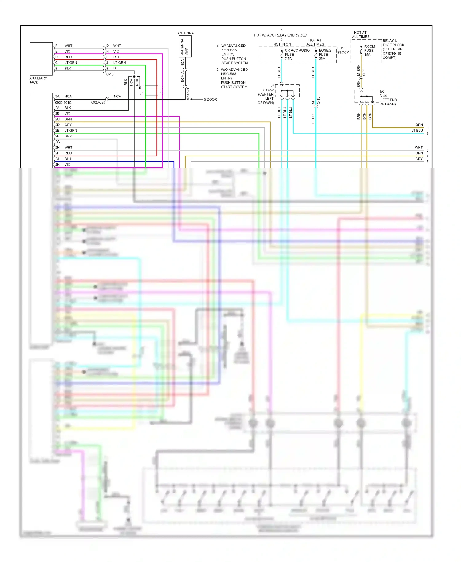 Mazda 3 BL facelift (2011-2013) clock spring (below steering wheel) wiring diagram  (5 of 9)