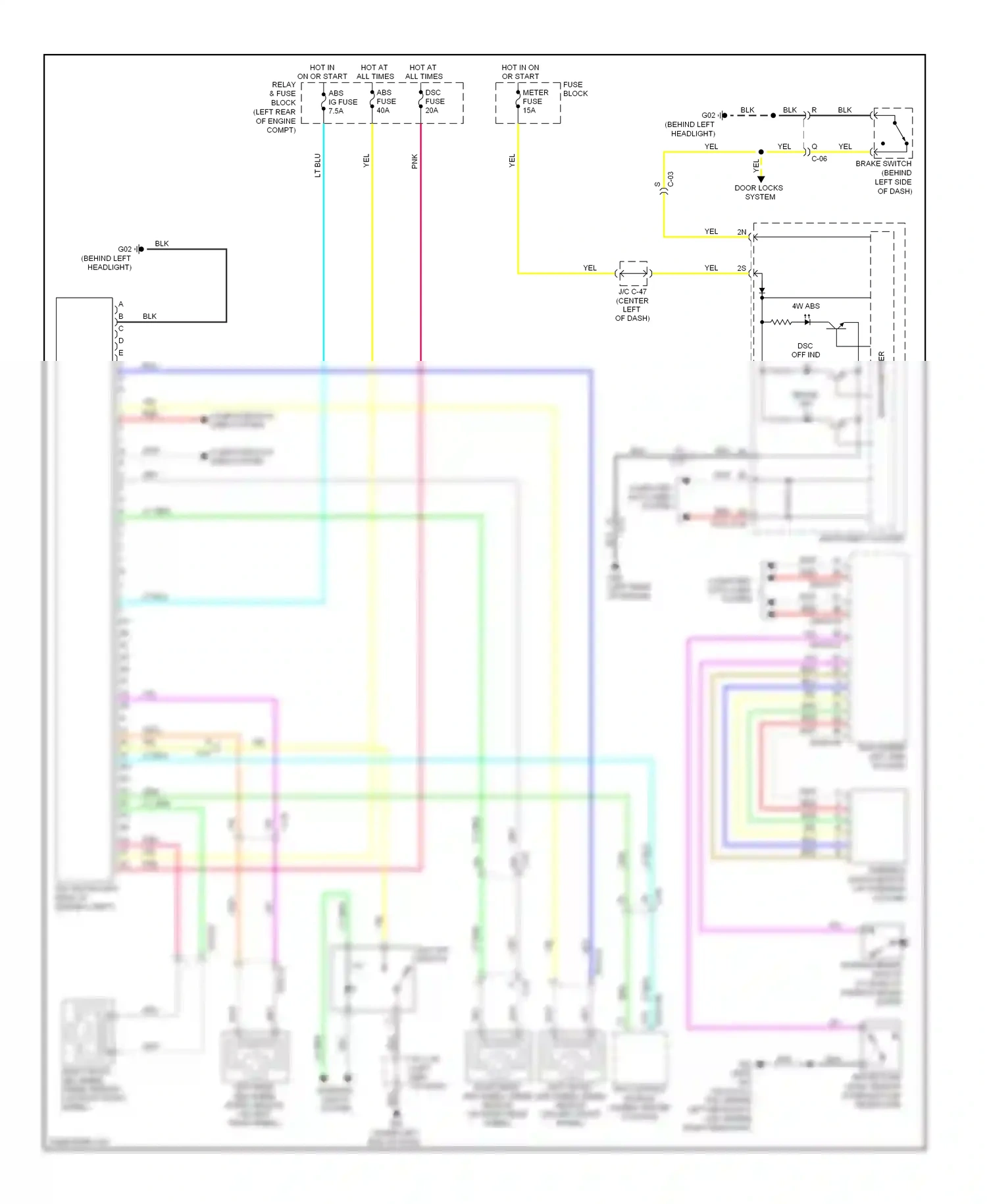 Wiring diagram hot in on or start for Mazda 3 BL facelift (2011-2013) (21 of 29)