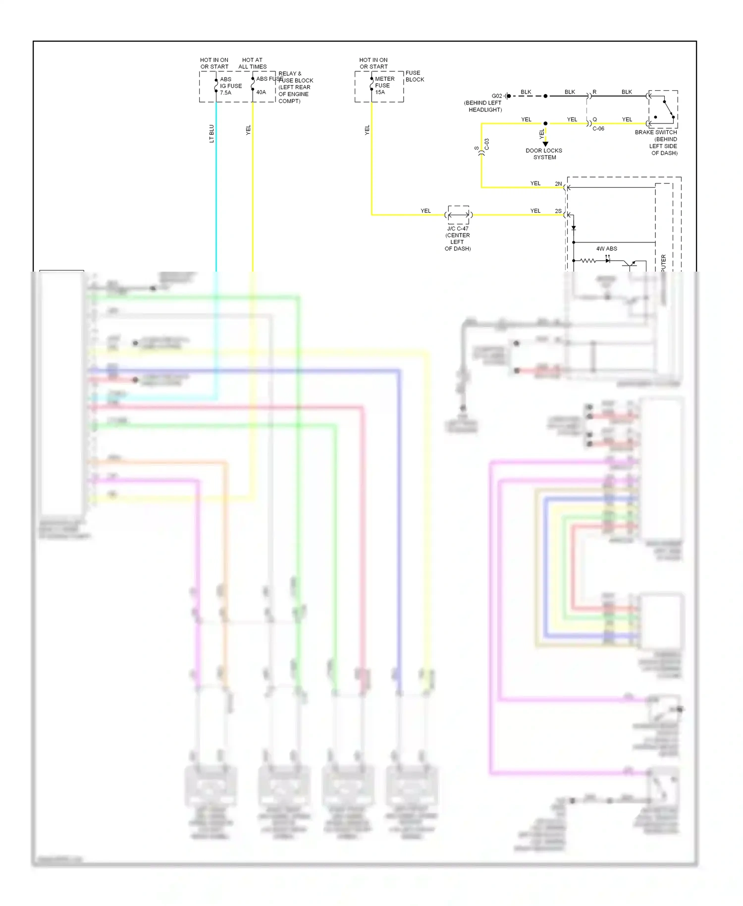 Wiring diagram yel for Mazda 3 BL facelift (2011-2013) (72 of 101)