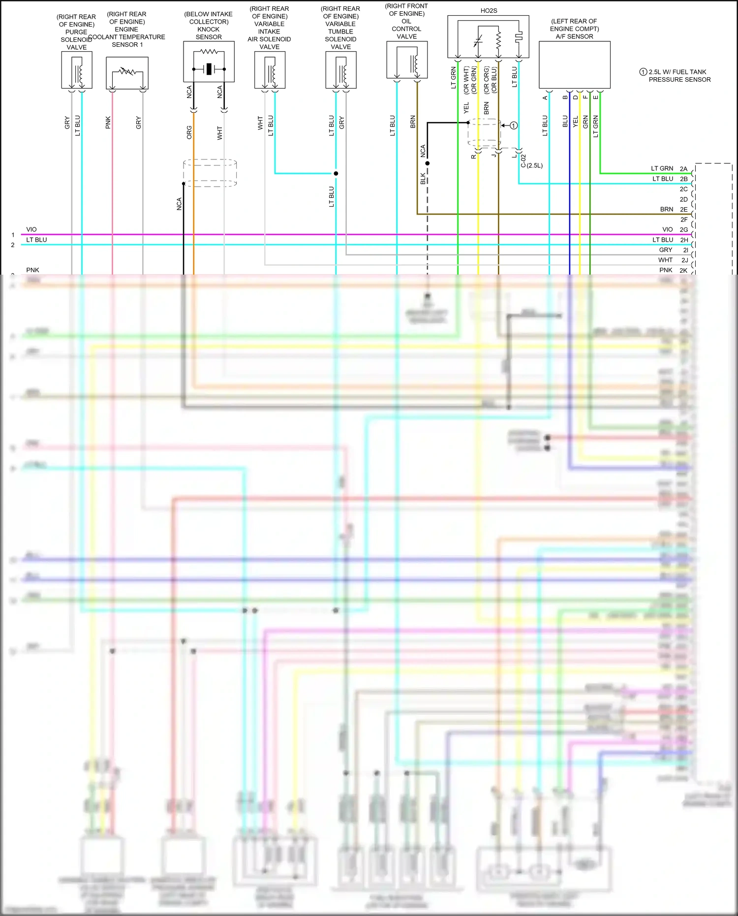 Wiring diagram a/f sensor for Mazda 3 BL facelift (2011-2013) (1 of 4)