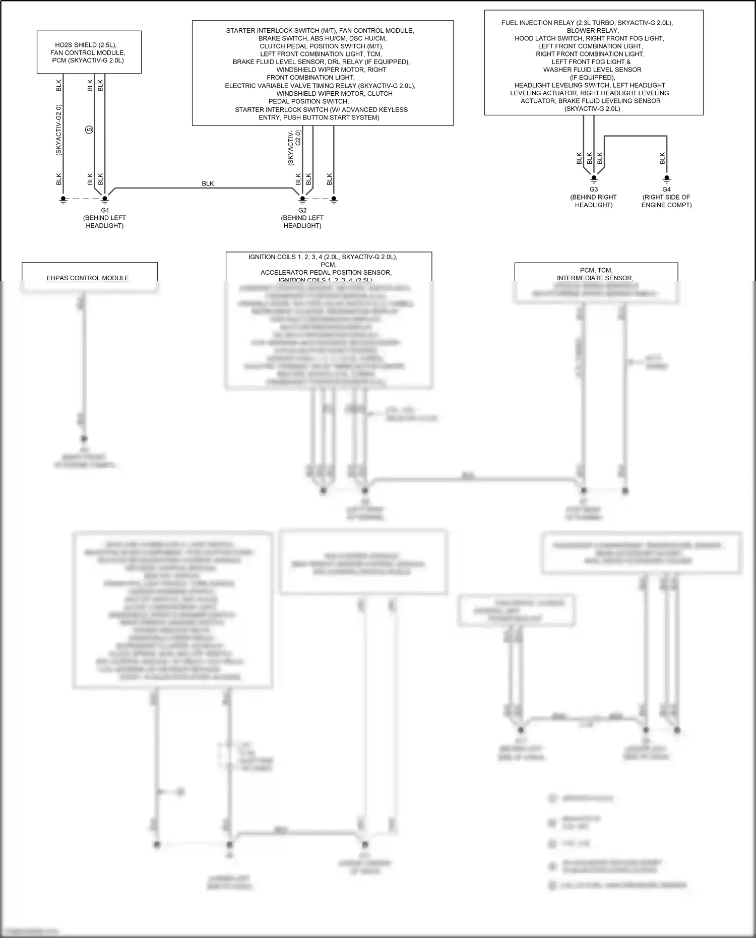 Wiring diagram a/t 5 speed for Mazda 3 BL facelift (2011-2013) (1 of 2)