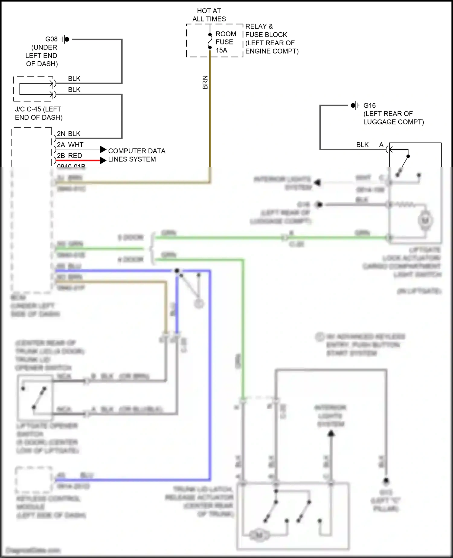 Wiring diagram blk for Mazda 3 BL facelift (2011-2013) (51 of 121)