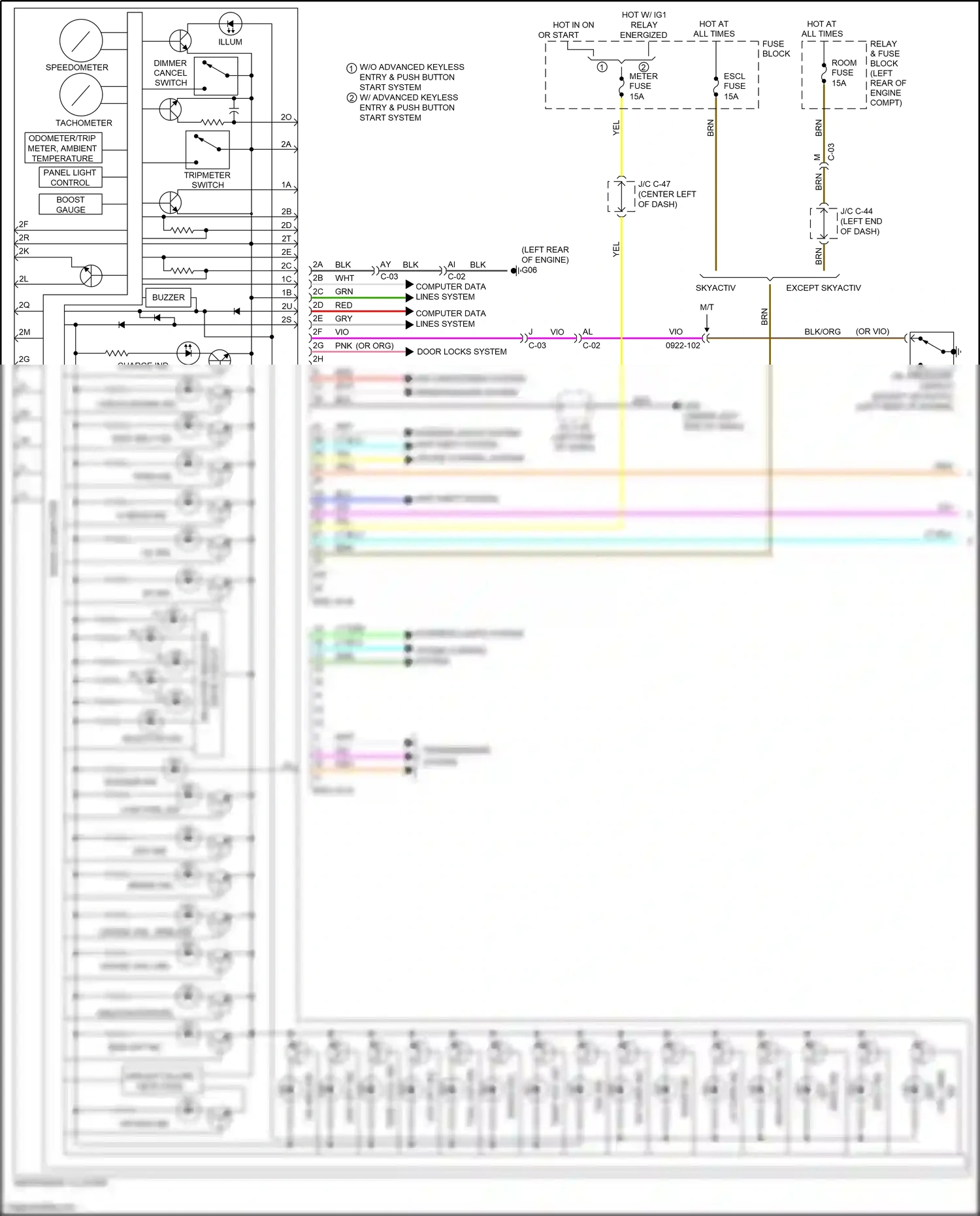 Mazda 3 BL facelift (2011-2013) buzzer wiring diagram  (5 of 16)