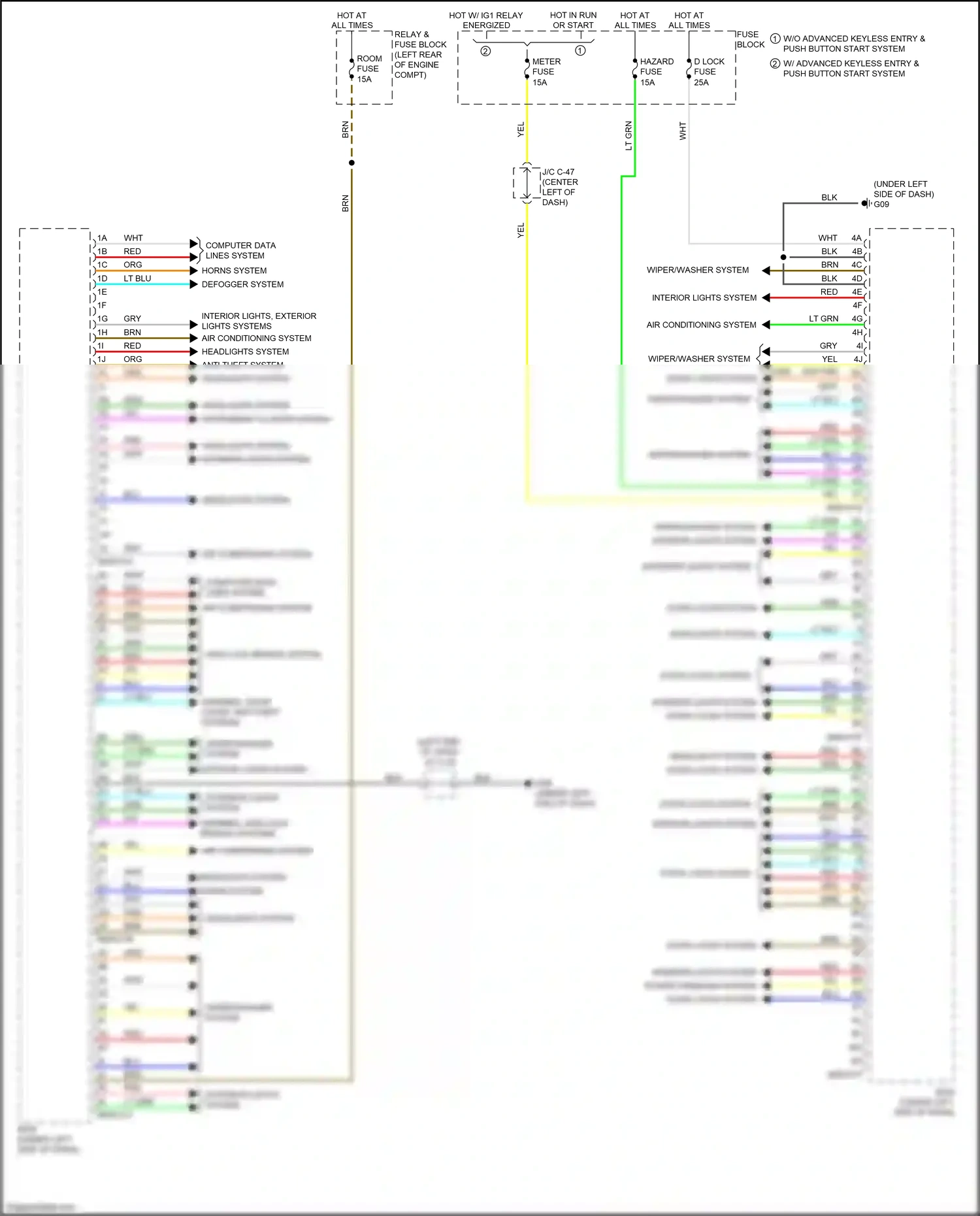 Wiring diagram computer data lines system horns system defogger system for Mazda 3 BL facelift (2011-2013) (1 of 1)