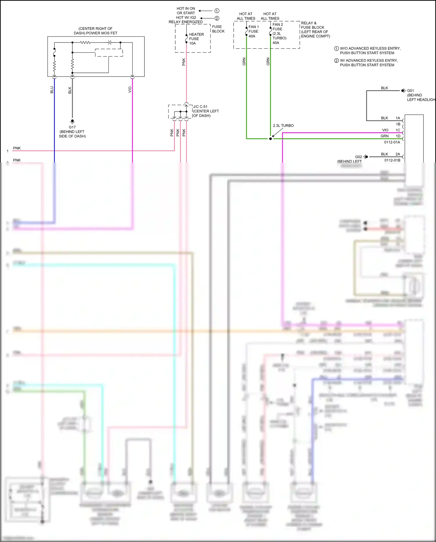 Mazda 3 BL facelift (2011-2013) engine coolant temperature sensor 2 (right front corner of engine compt) wiring diagram  (1 of 5)