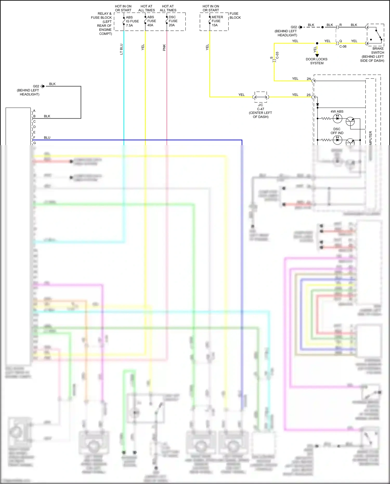 Wiring diagram fuse block for Mazda 3 BL facelift (2011-2013) (42 of 70)