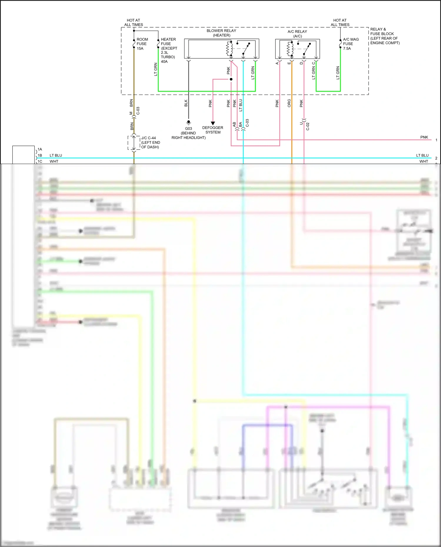 Wiring diagram instrument cluster system for Mazda 3 BL facelift (2011-2013) (2 of 21)