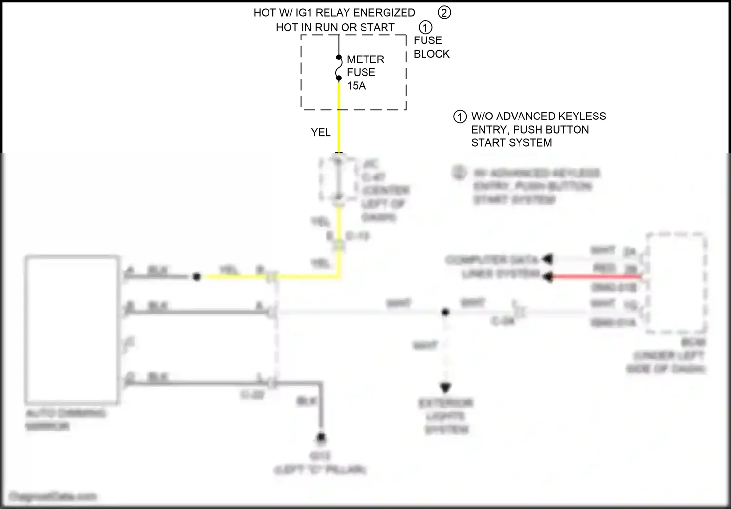 Wiring diagram j/c c-47 for Mazda 3 BL facelift (2011-2013) (1 of 30)