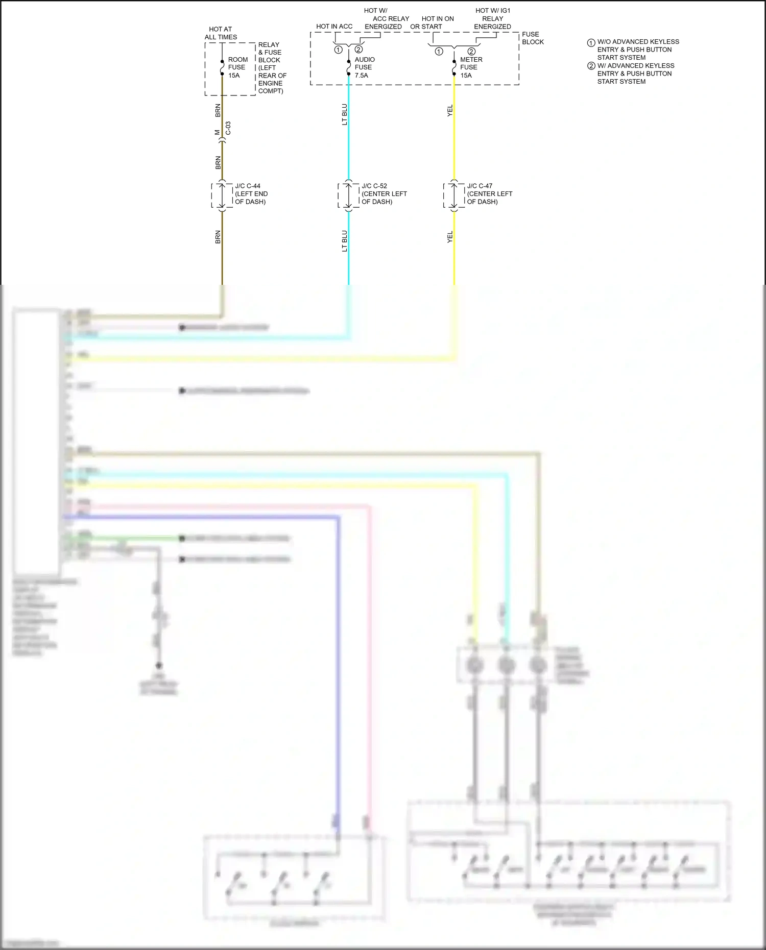 Mazda 3 BL facelift (2011-2013) left wiring diagram  (3 of 4)