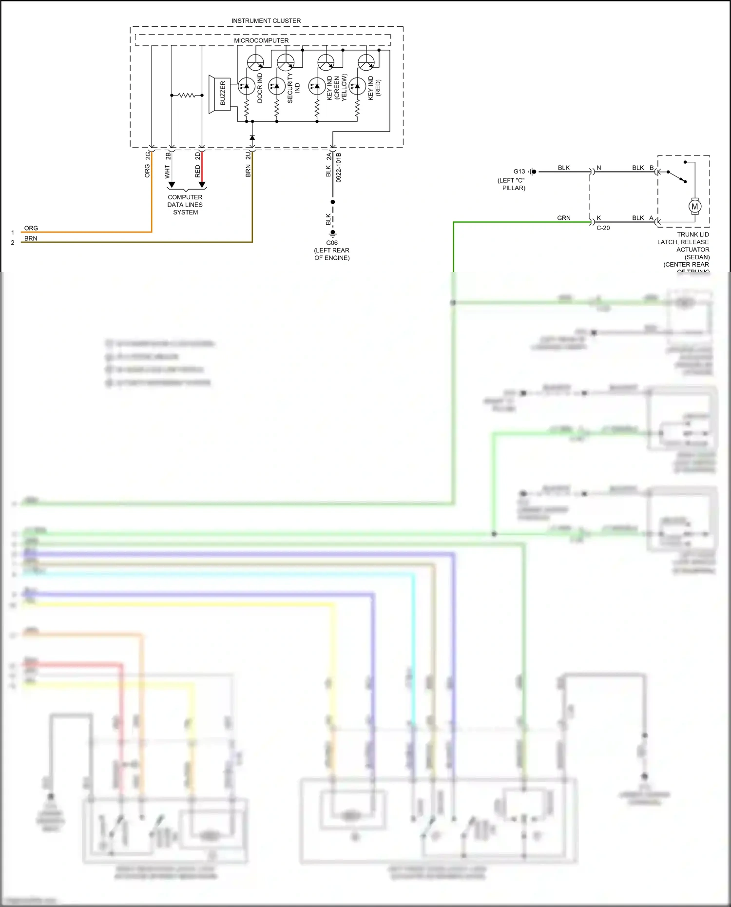 Mazda 3 BL facelift (2011-2013) lock wiring diagram  (6 of 16)