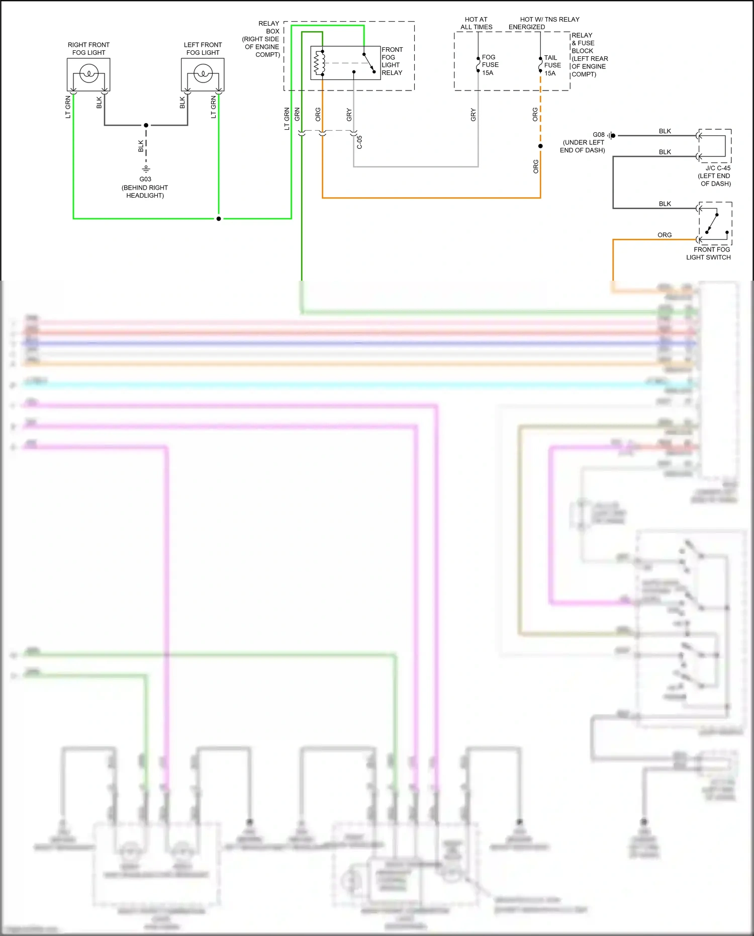 Wiring diagram lt grn for Mazda 3 BL facelift (2011-2013) (56 of 100)