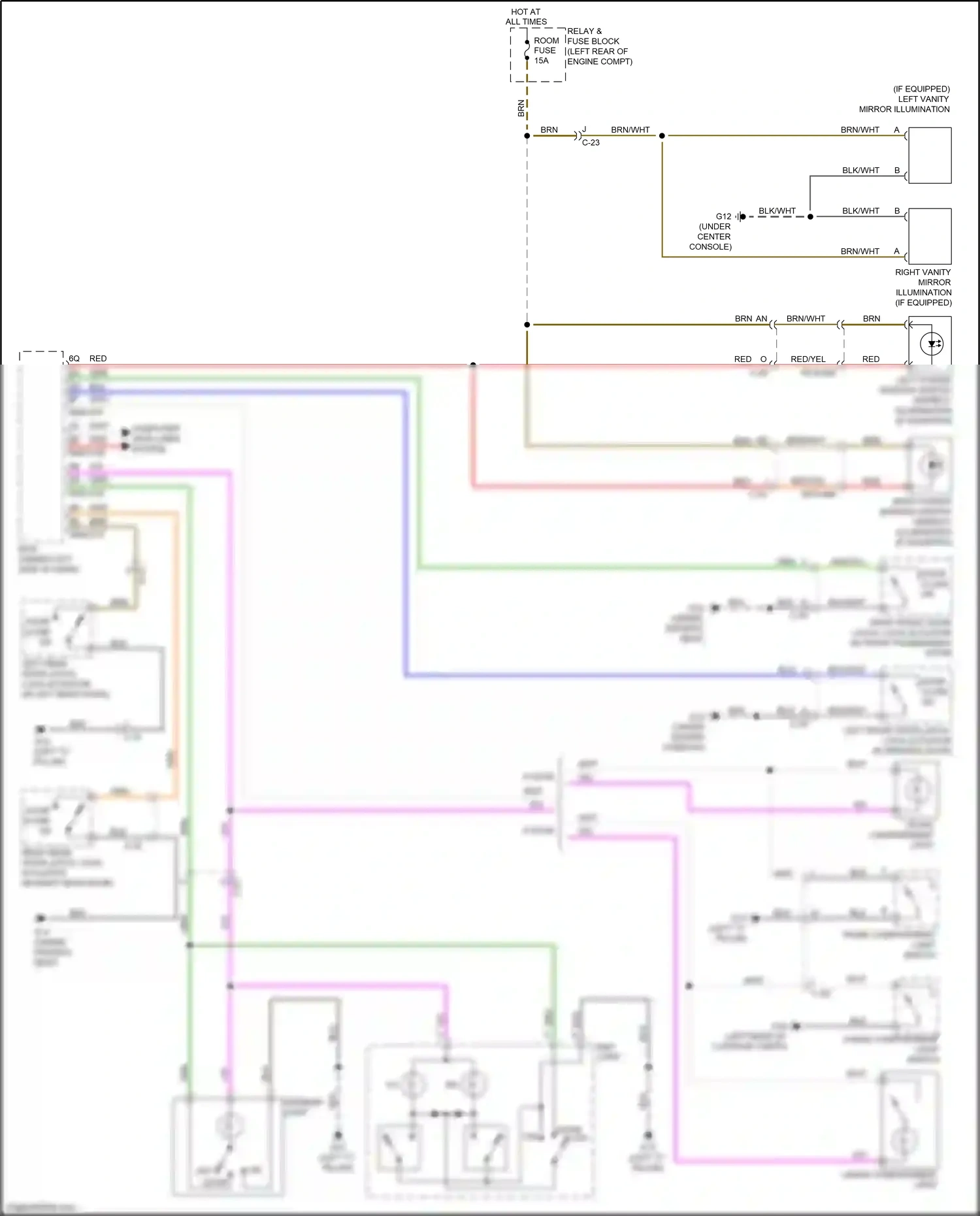 Wiring diagram map light for Mazda 3 BL facelift (2011-2013) (1 of 1)