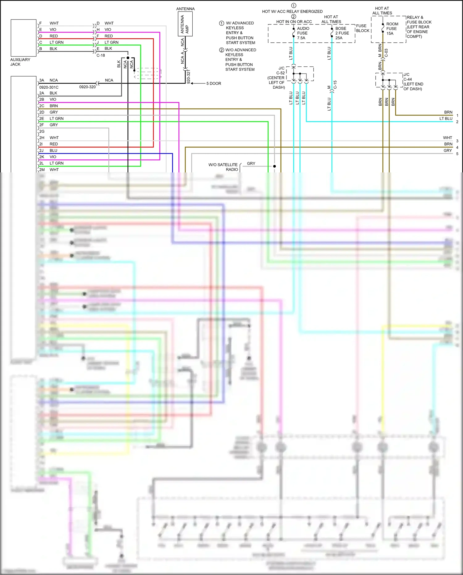 Mazda 3 BL facelift (2011-2013) mode wiring diagram  (1 of 4)