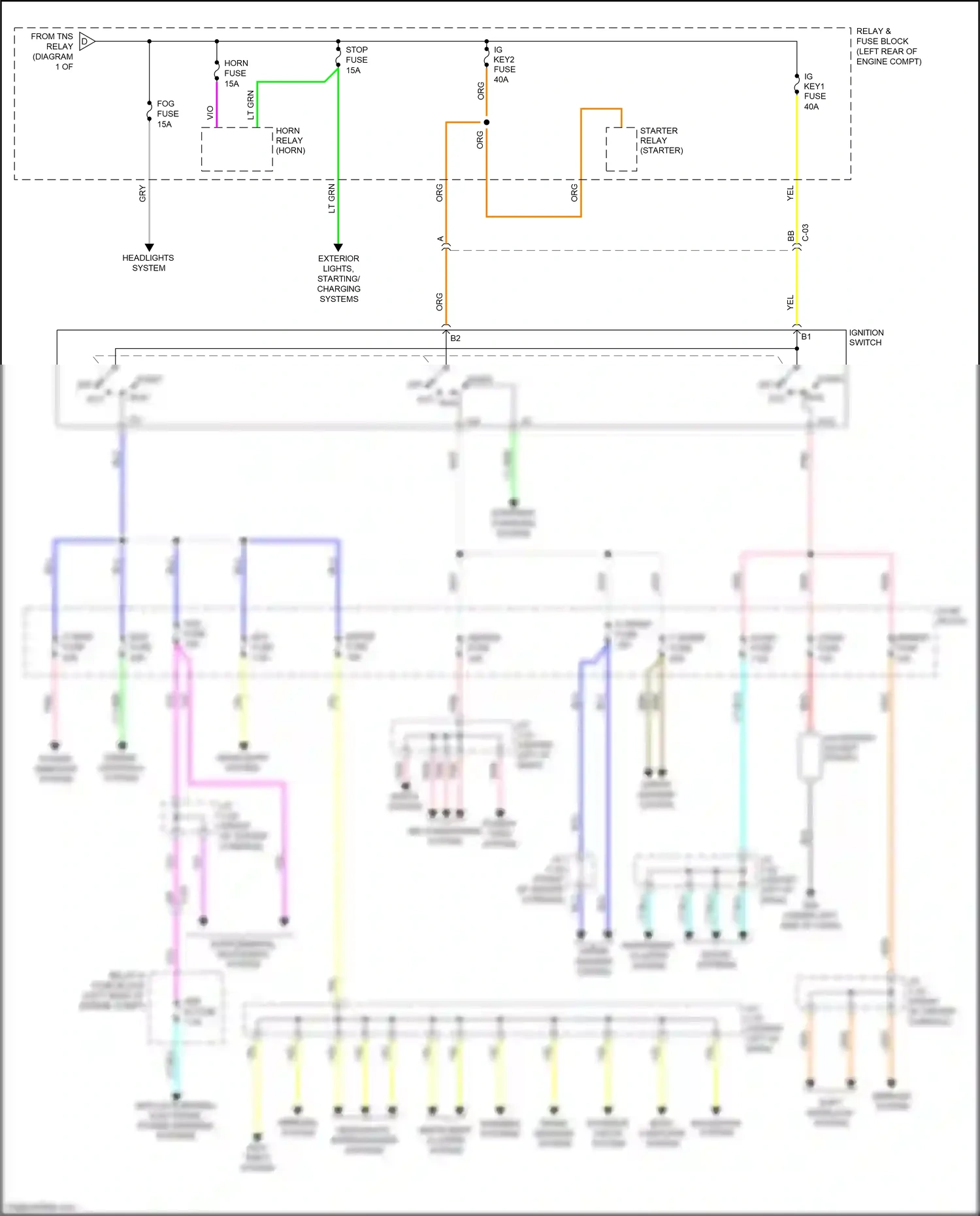 Wiring diagram shift interlock system for Mazda 3 BL facelift (2011-2013) (4 of 7)