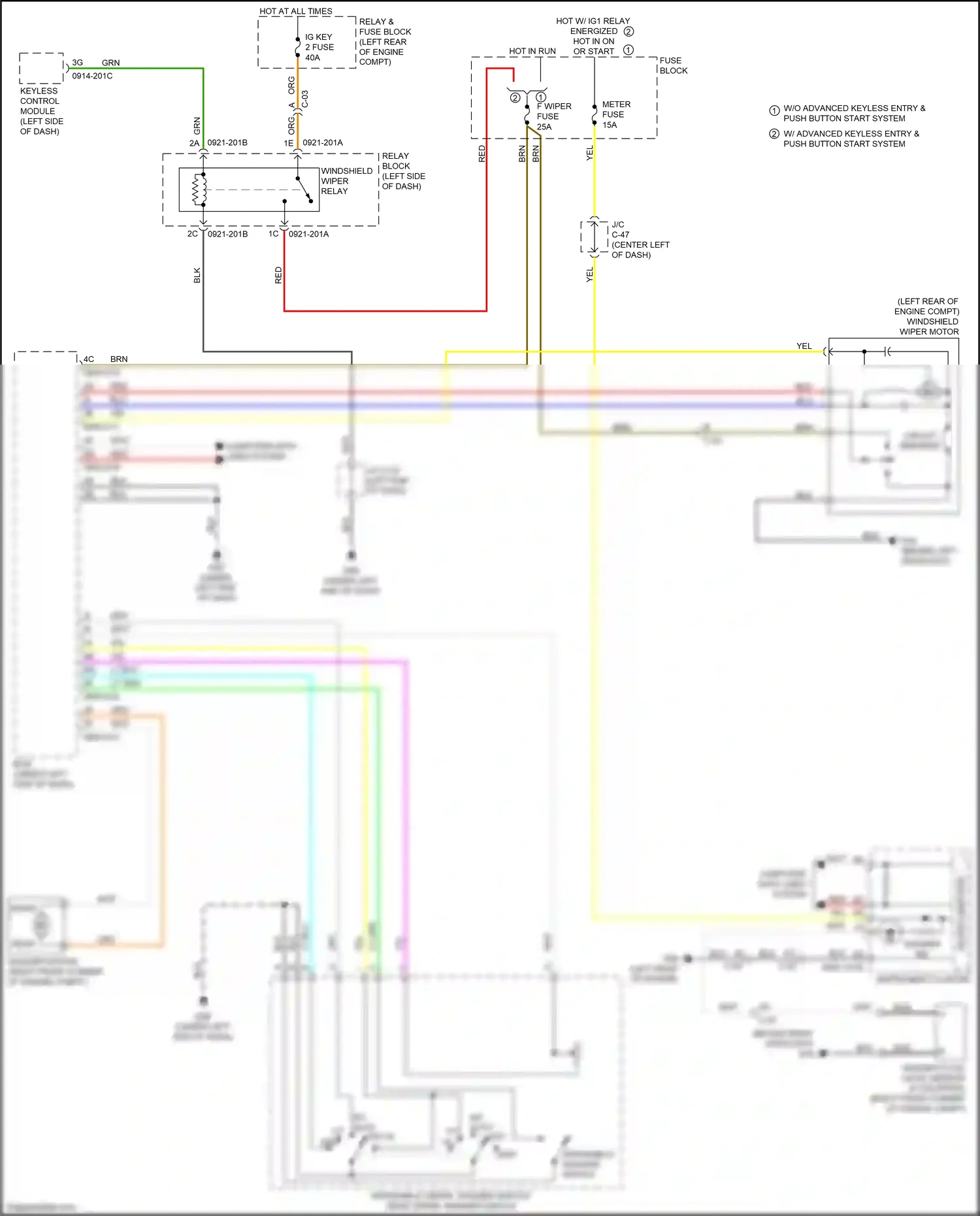 Wiring diagram yel for Mazda 3 BL facelift (2011-2013) (25 of 101)