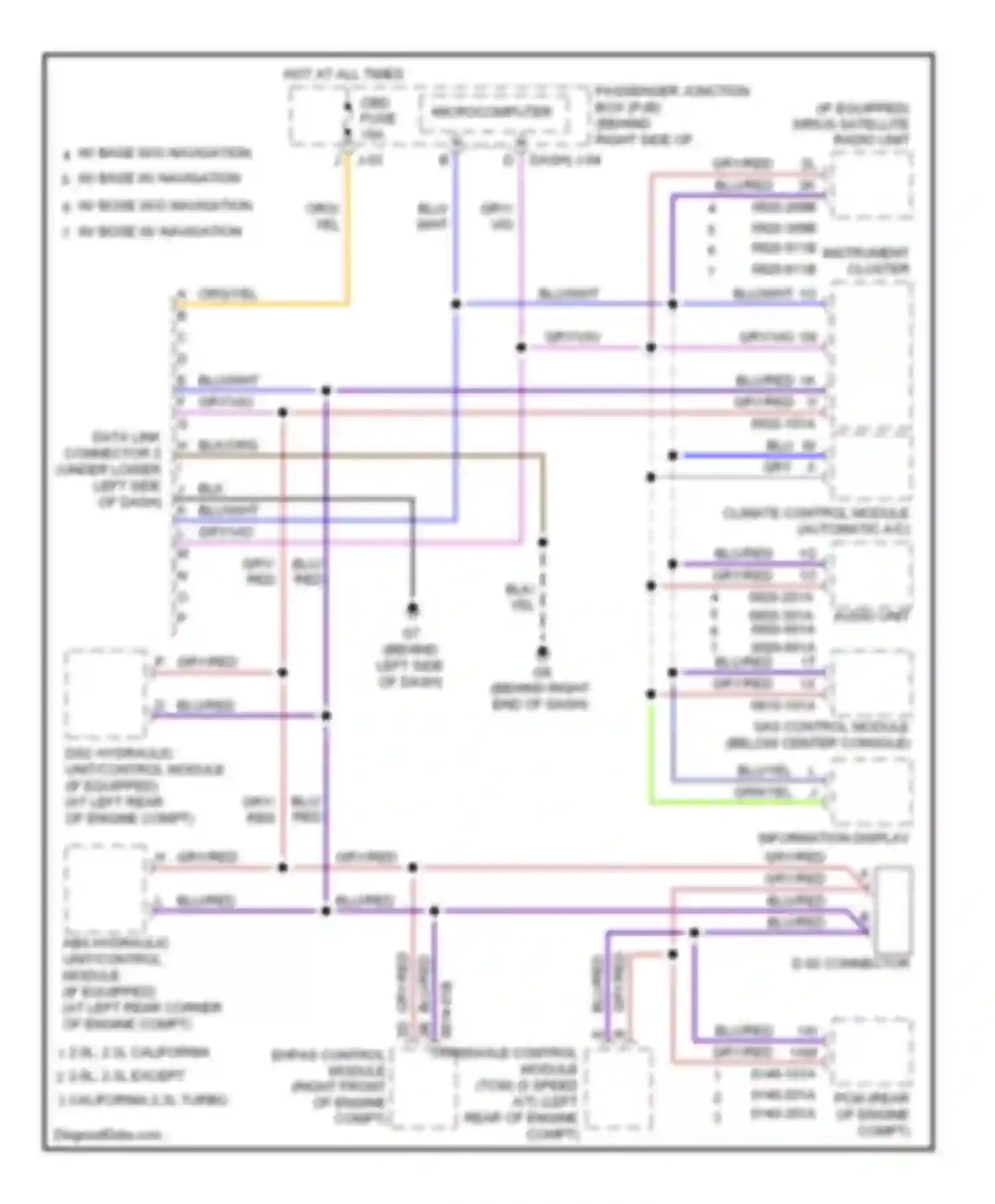 3 Mazda BL (2008-2011): Computer data lines circuit