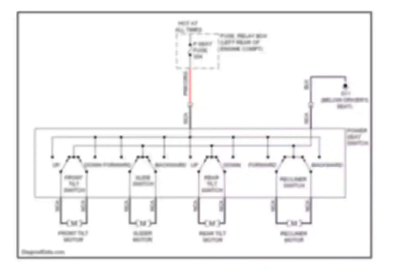 3 Mazda BL (2008-2011): Power seat circuit