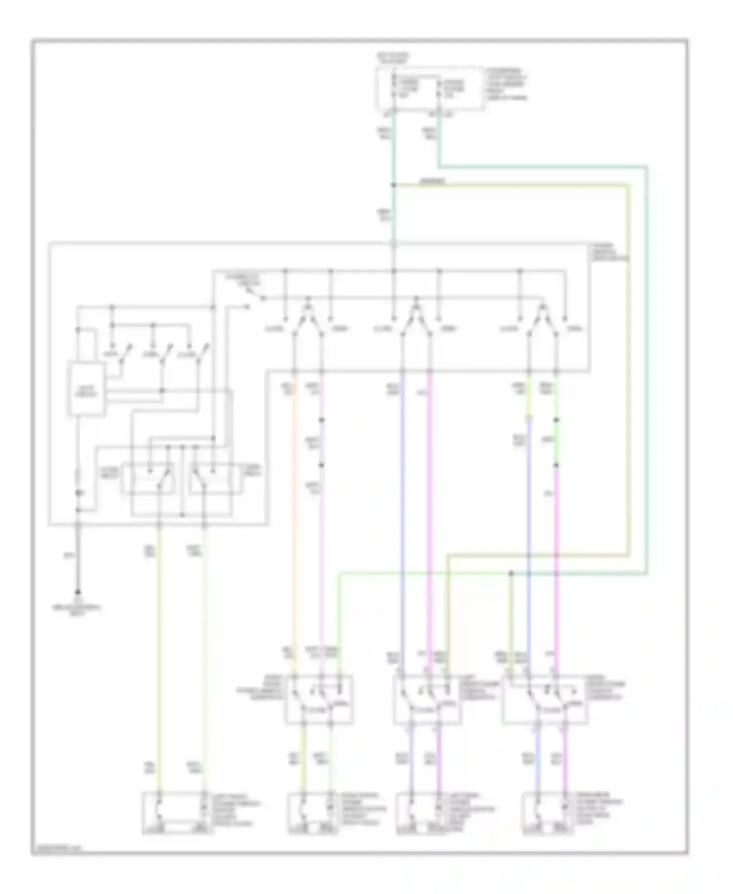 3 Mazda BL (2008-2011): Power windows circuit