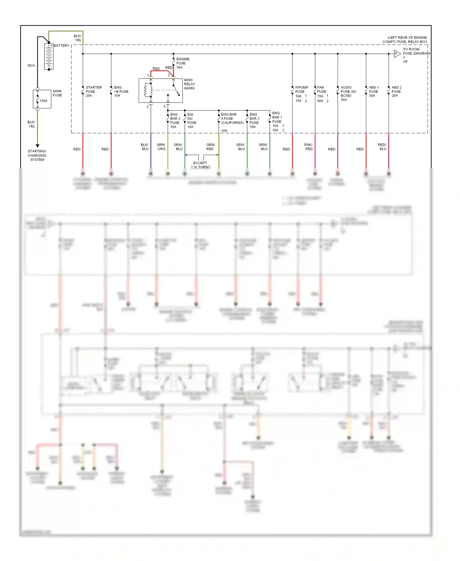 Wiring diagram abs 1 fuse for Mazda 3 BL (2008-2011) (3 of 3)