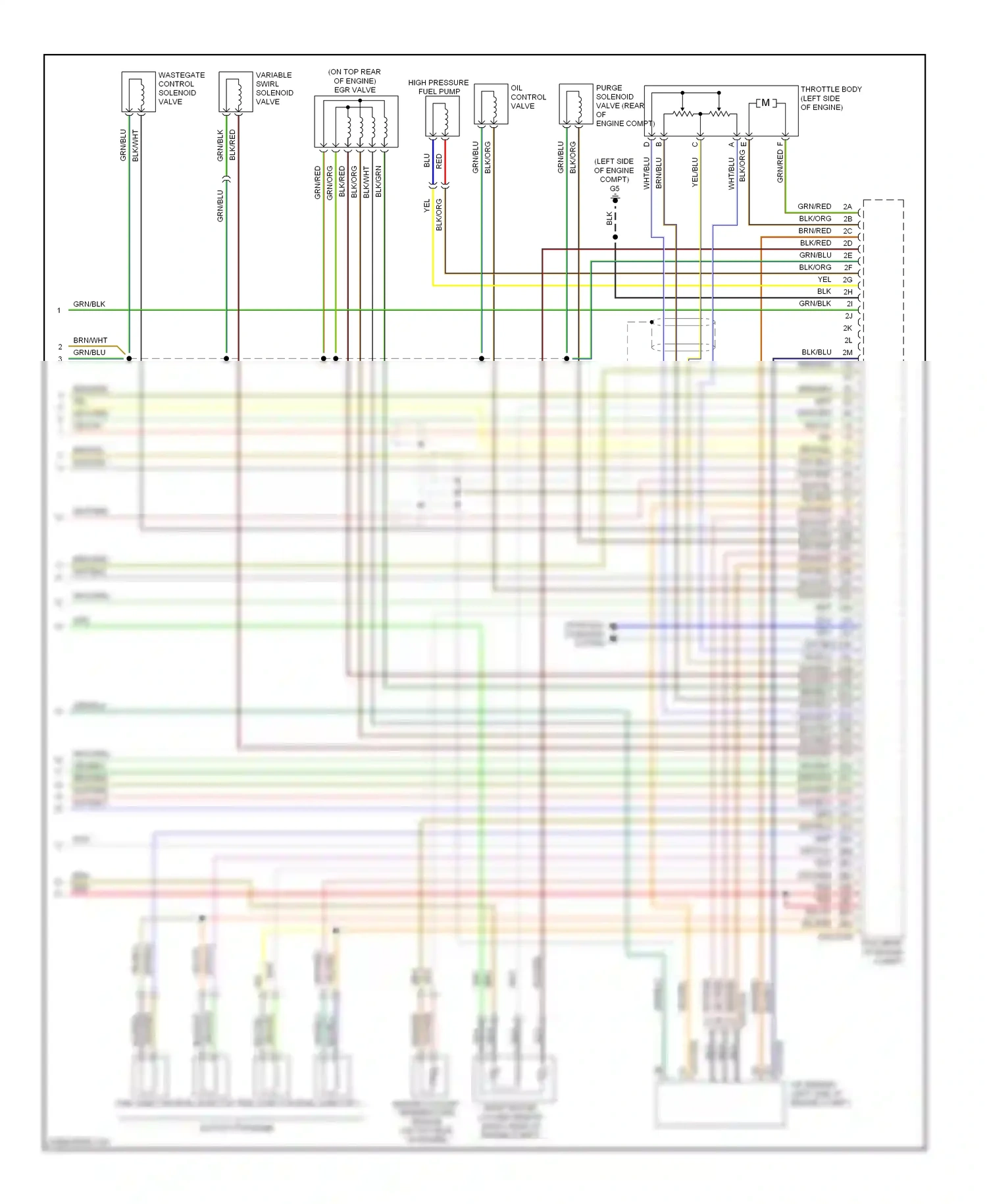 Mazda 3 BL (2008-2011) a/f sensor (left side of engine compt) wiring diagram  (5 of 5)